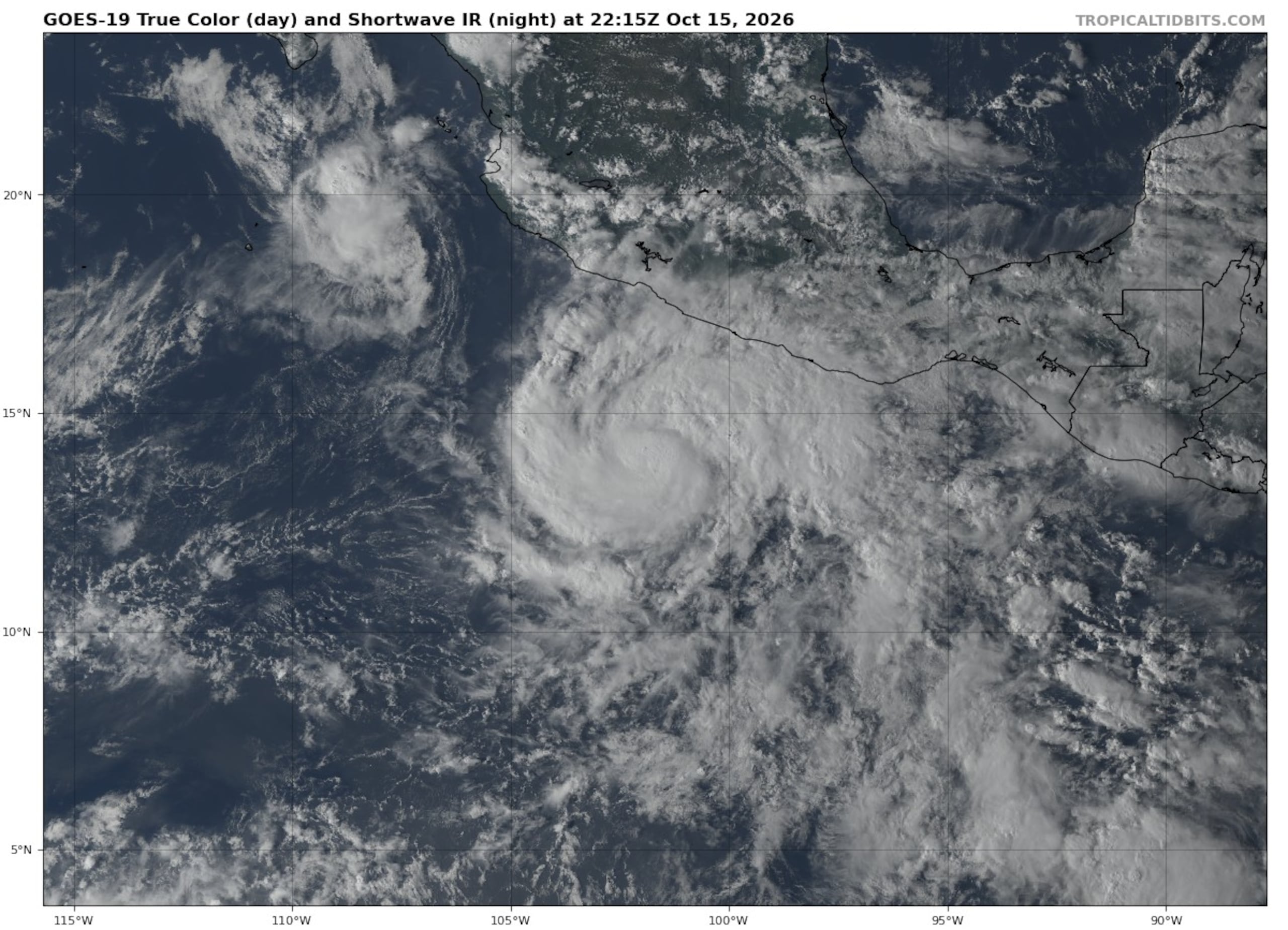 El huracán Trudy tiene vientos de 90 mph. (NOAA)