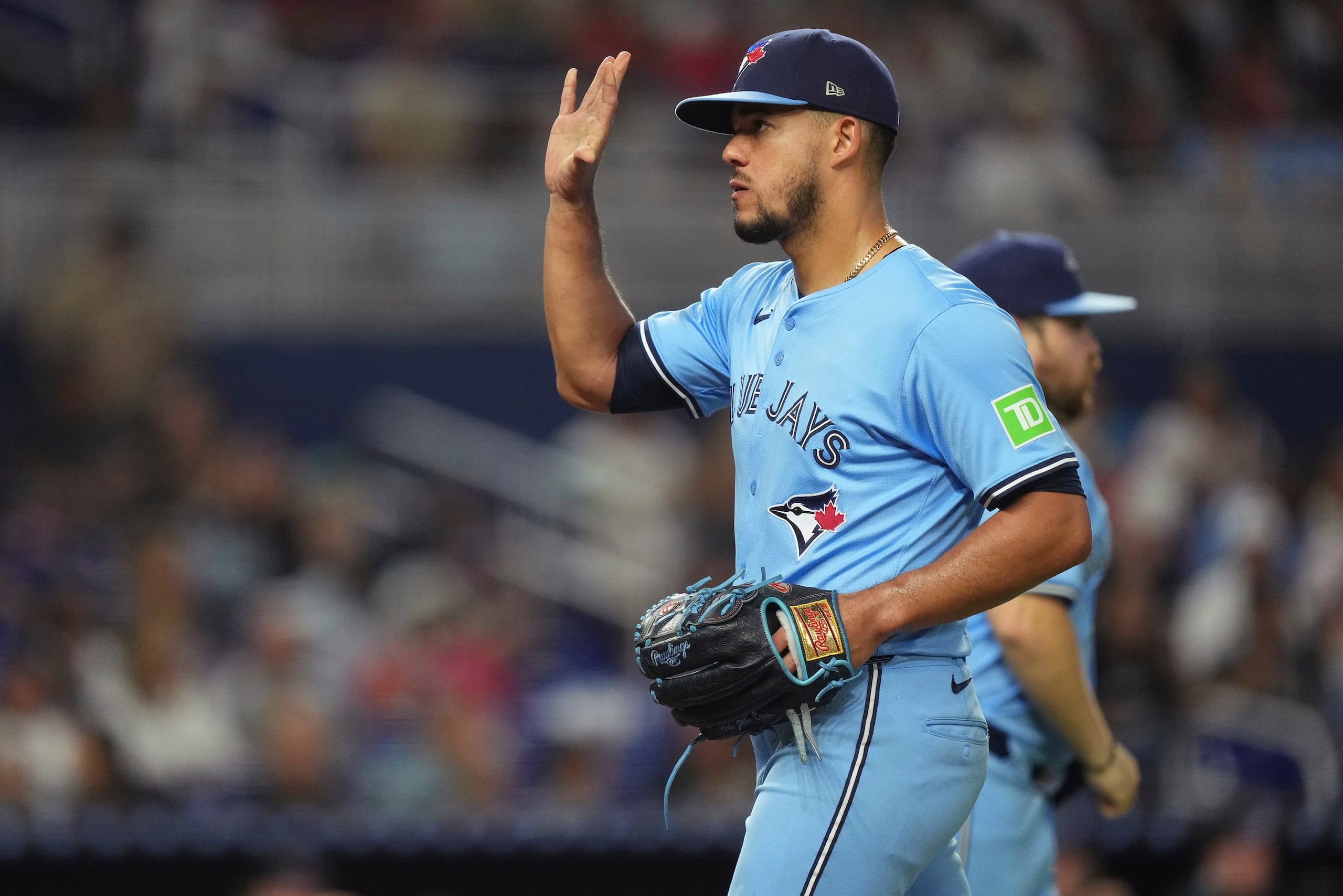 José Berríos en uniforme de los Blue Jays de Toronto.