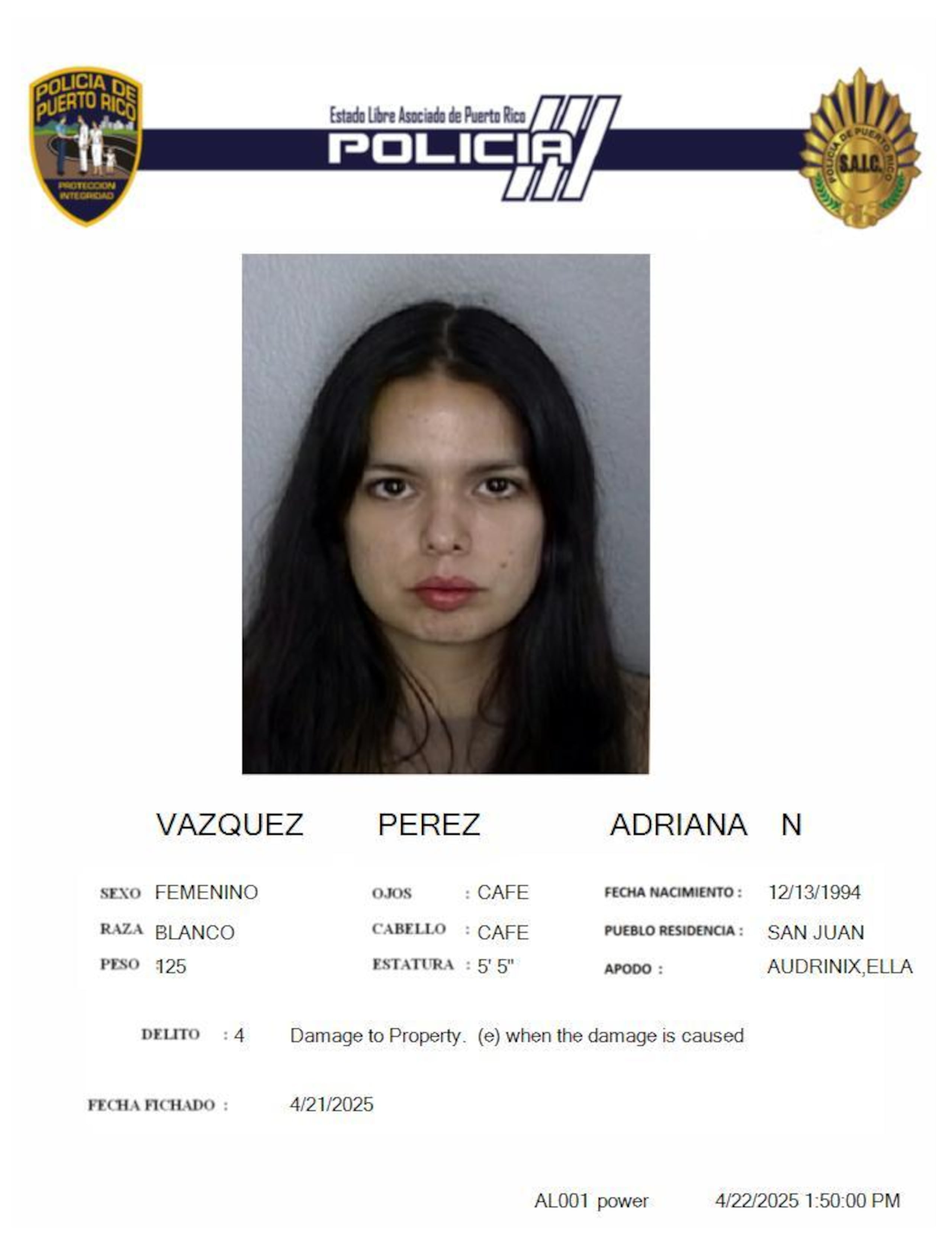 Adriana N. Vázquez Pérez, conocida como "Audri Nix".
