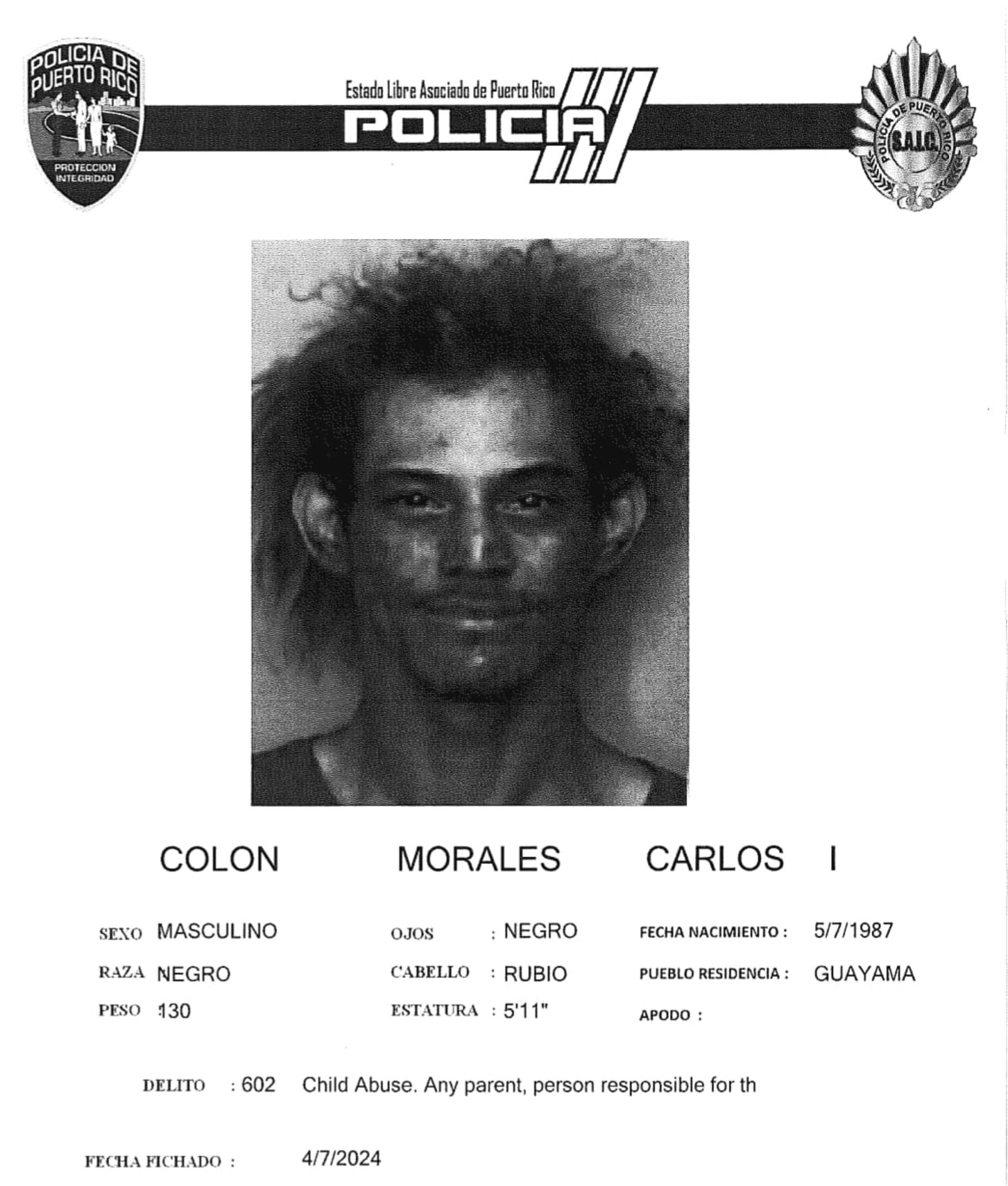 Carlos I. Colón Morales fue acusado por maltrato de menores y de animales.