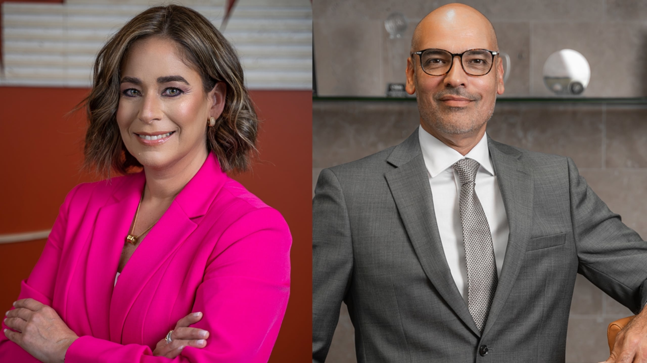 Joeyleen Quiñones, presidenta de MIDA; y Félix Aponte, primer vicepresidente.