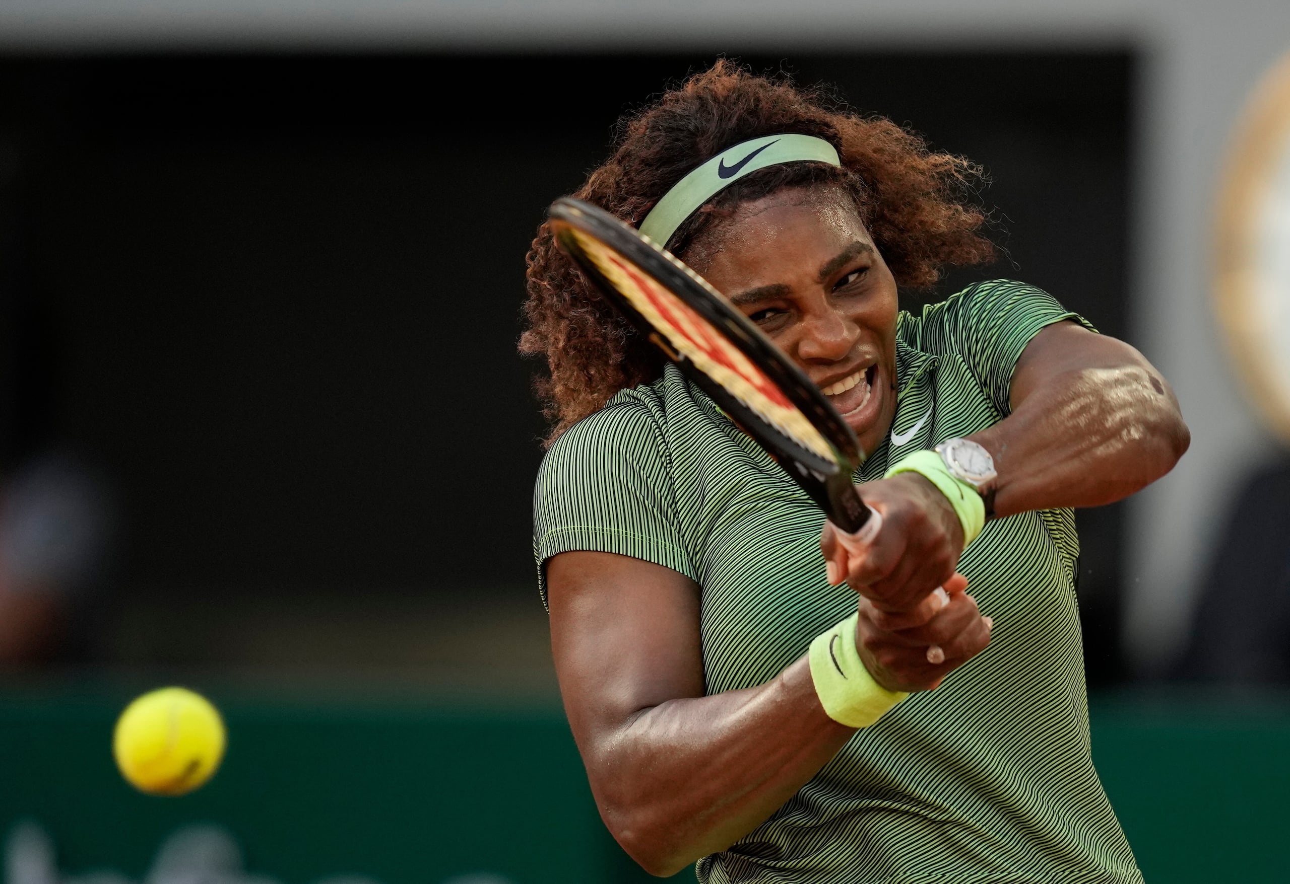 ARCHIVO - Serena Williams durante el Roland Garros en 2021.