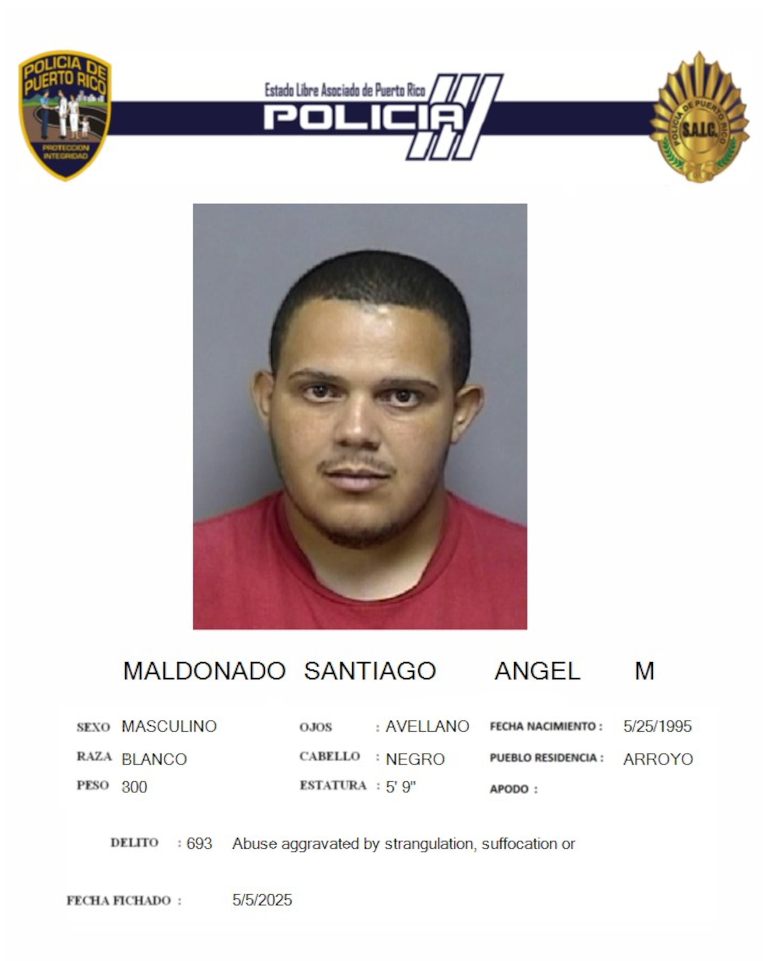 Ángel M. Maldonado Santiago, enfrenta cargos por violencia doméstica.