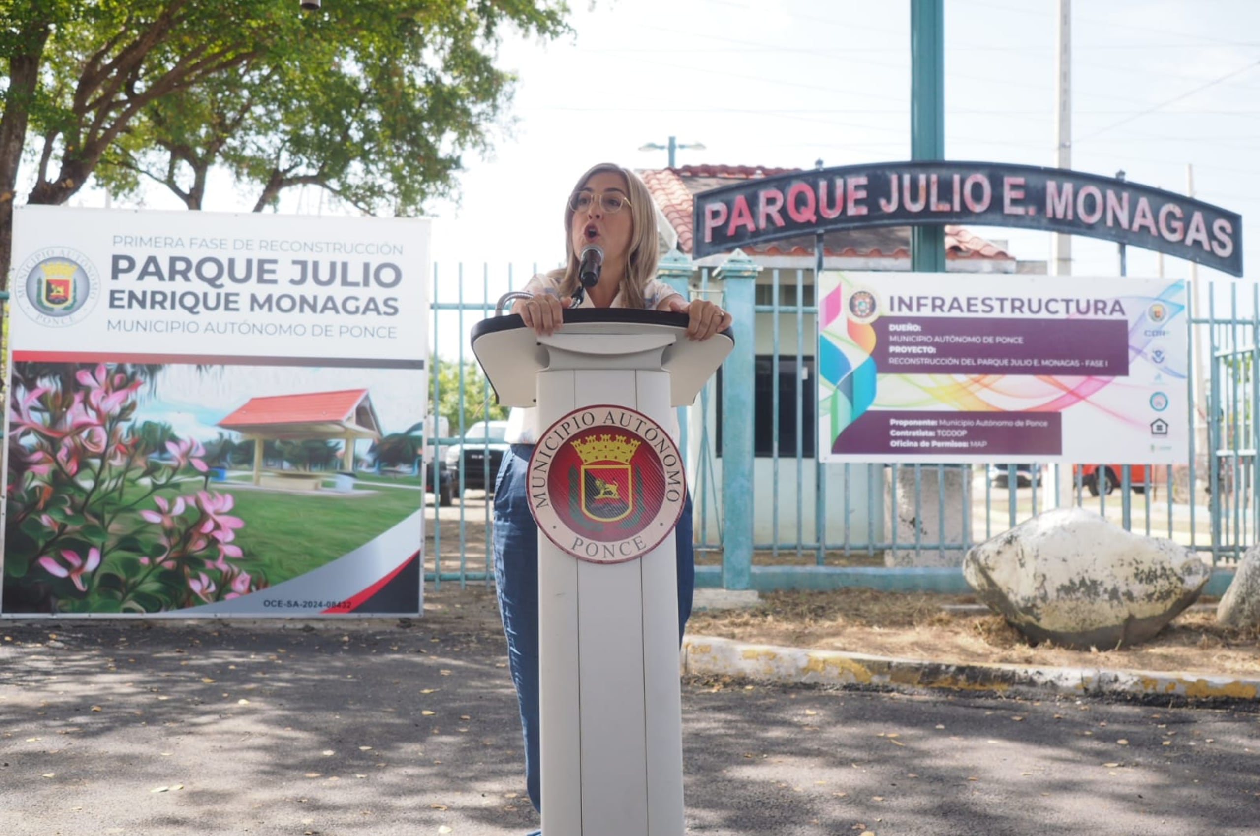Marlese Sifre, alcaldesa interina de Ponce, celebró el inicio de la reconstrucción del Parque Julio Enrique Monagas, que coincide con el 30 aniversario de la instalación.