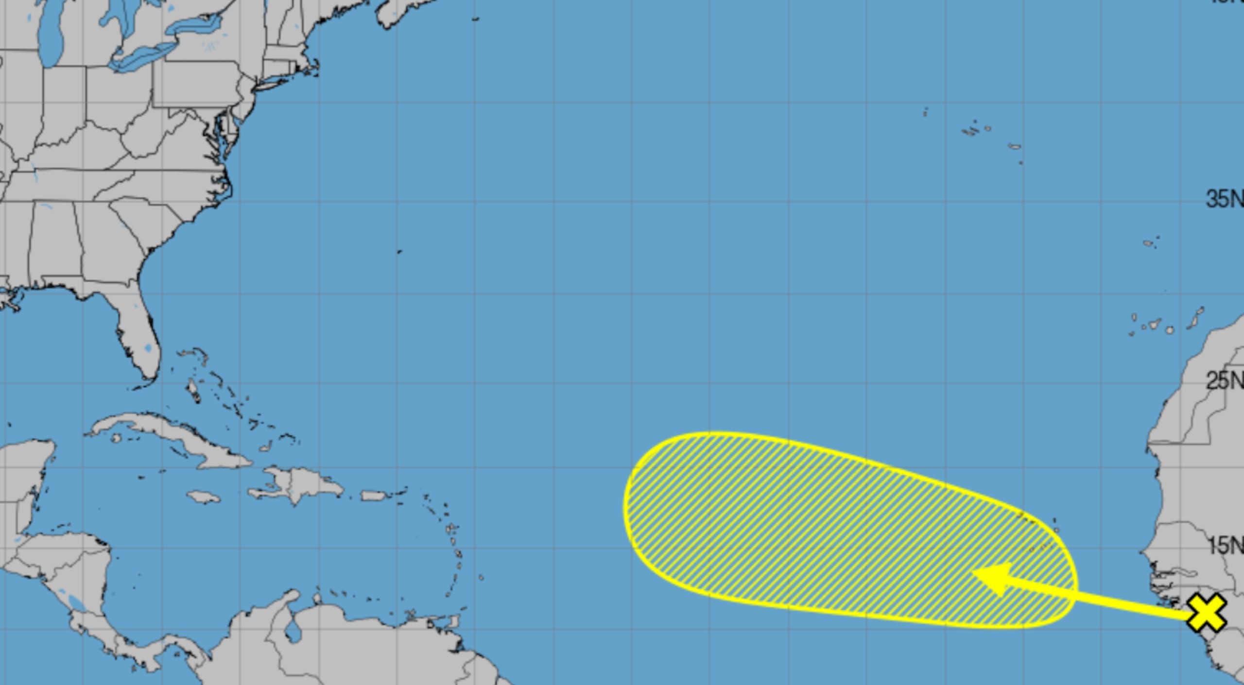 Onda tropical vigilada en el Atlántico