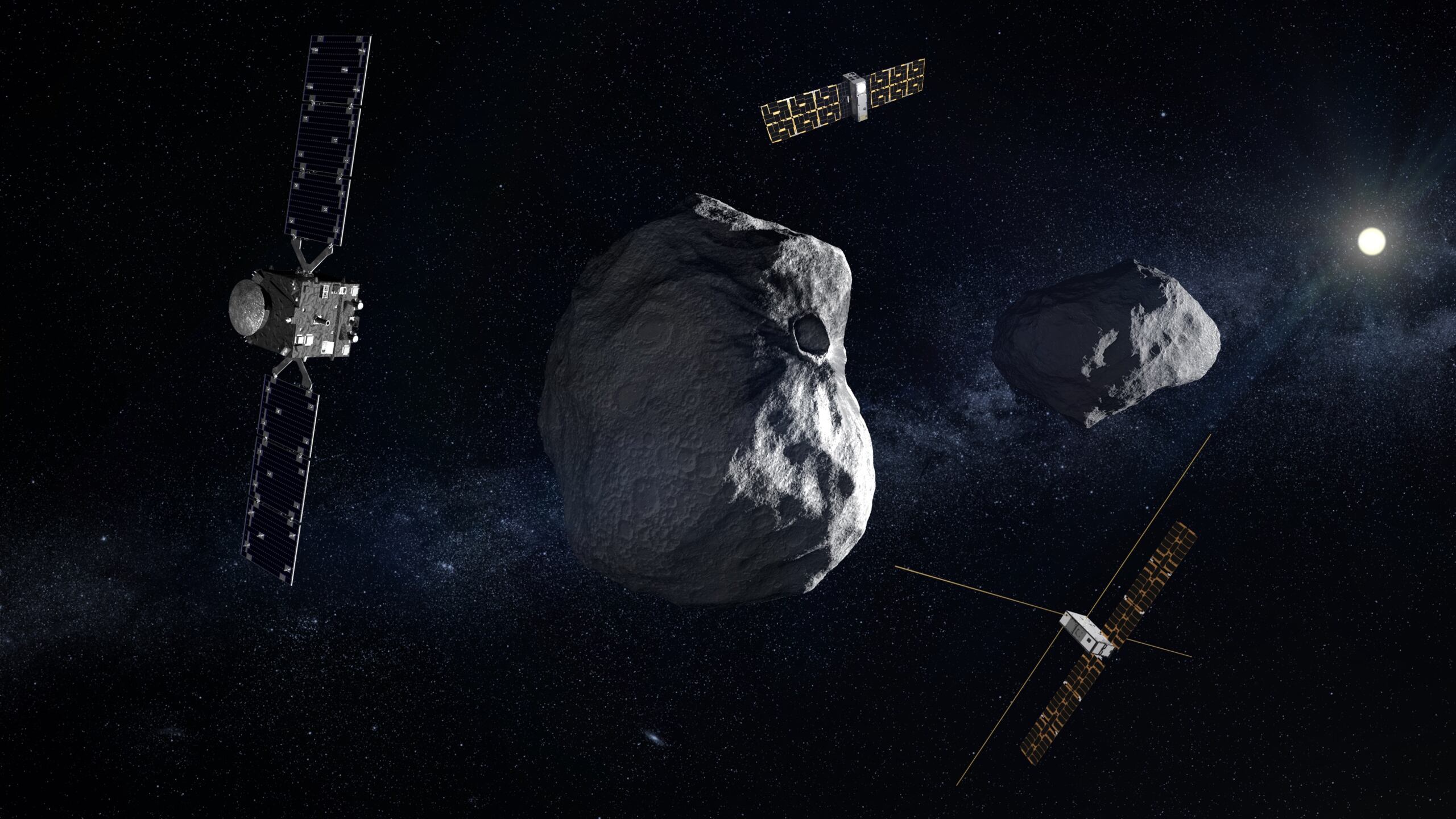 Algunas rocas y otros restos aún podrían estar flotando alrededor del asteroide, lo que representa una amenaza potencial para Hera.