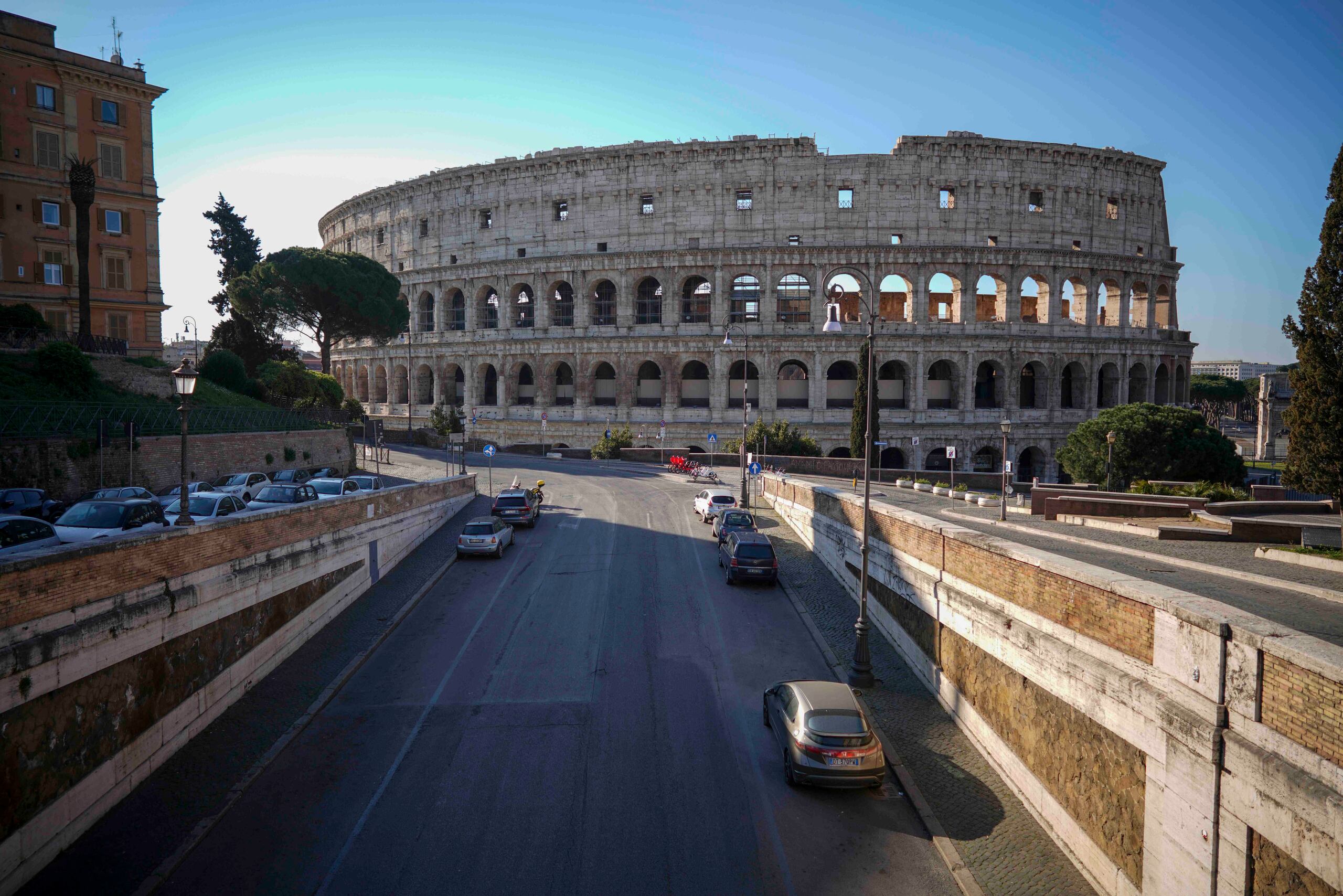 Vista del Coliseo romano vacío. (AP)