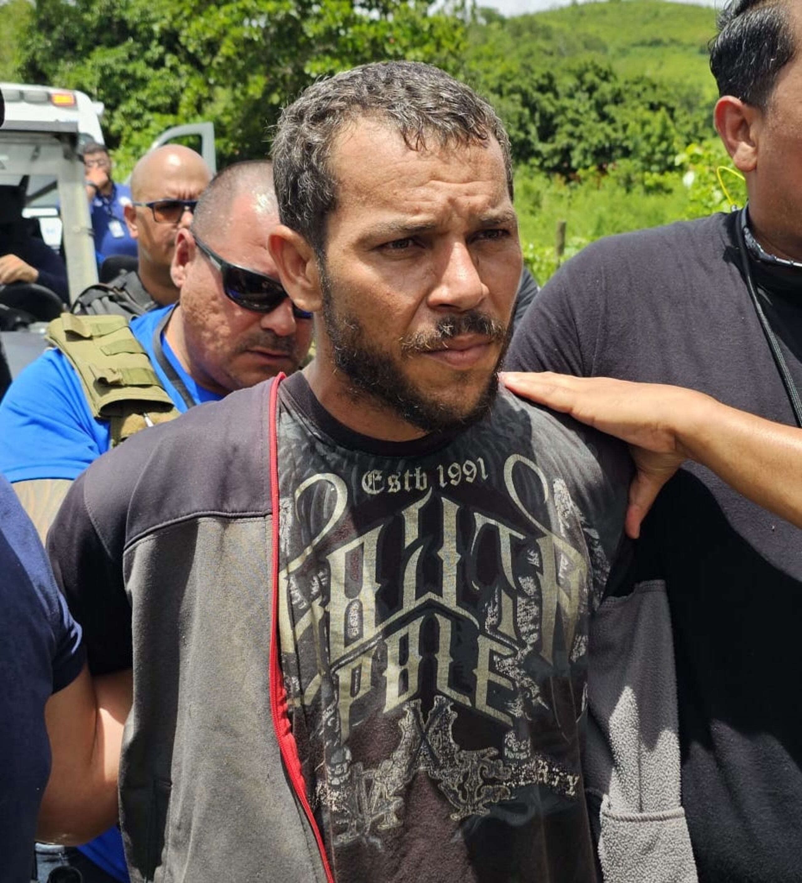 Alexis Alicea Torres el día de su captura en Lajas. (Archivo)