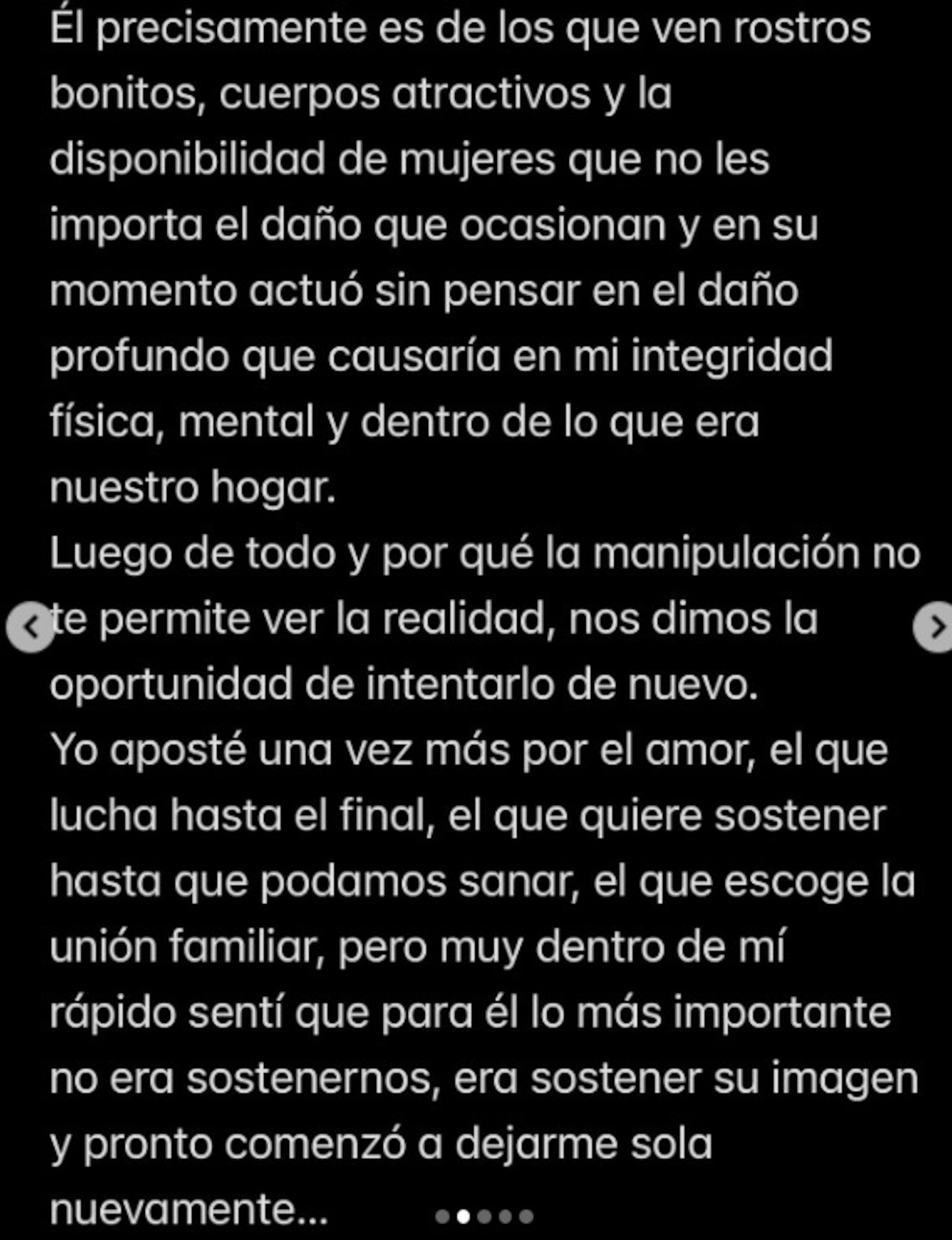 Publicaciones de la ex de Molusco en Instagram.