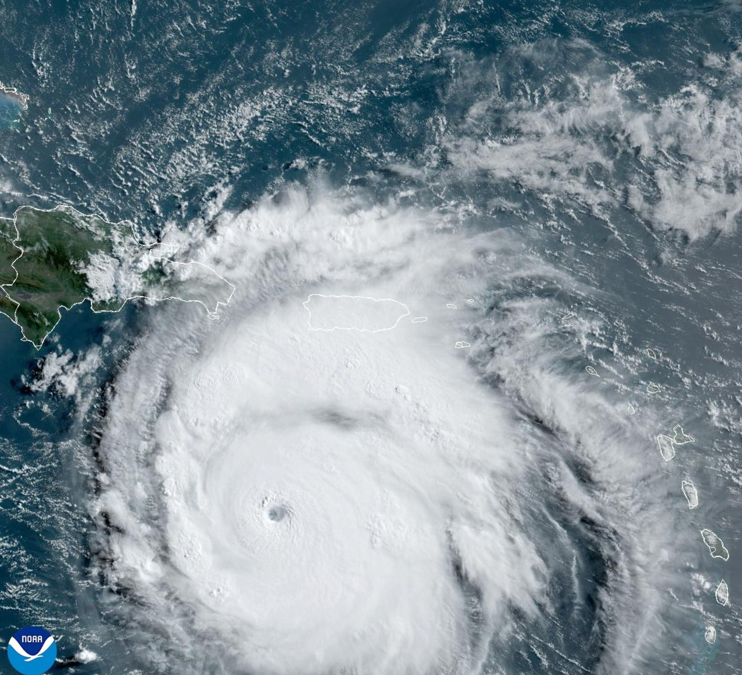 Imagen de satélite en la que se observa el huracán Beryl en el mar Caribe el 2 de junio de 2024.