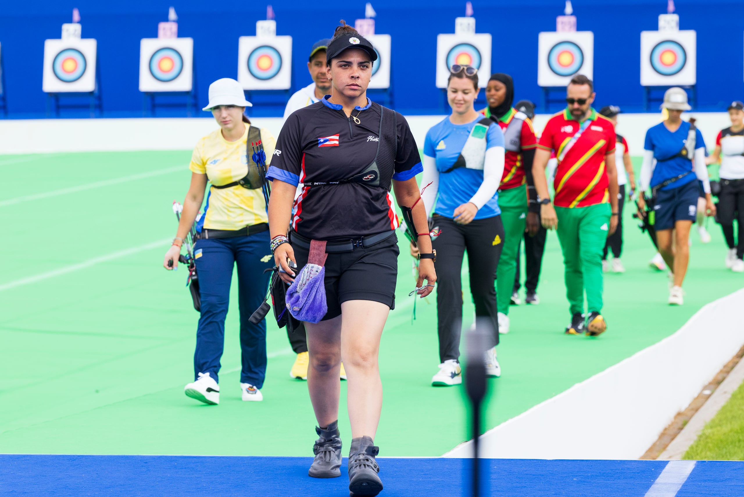 La arquera boricua Alondra Rivera practicó hoy en el campo de competencia en el que debutará este jueves para poner en marcha la acción boricua en los Juegos Olímpicos.