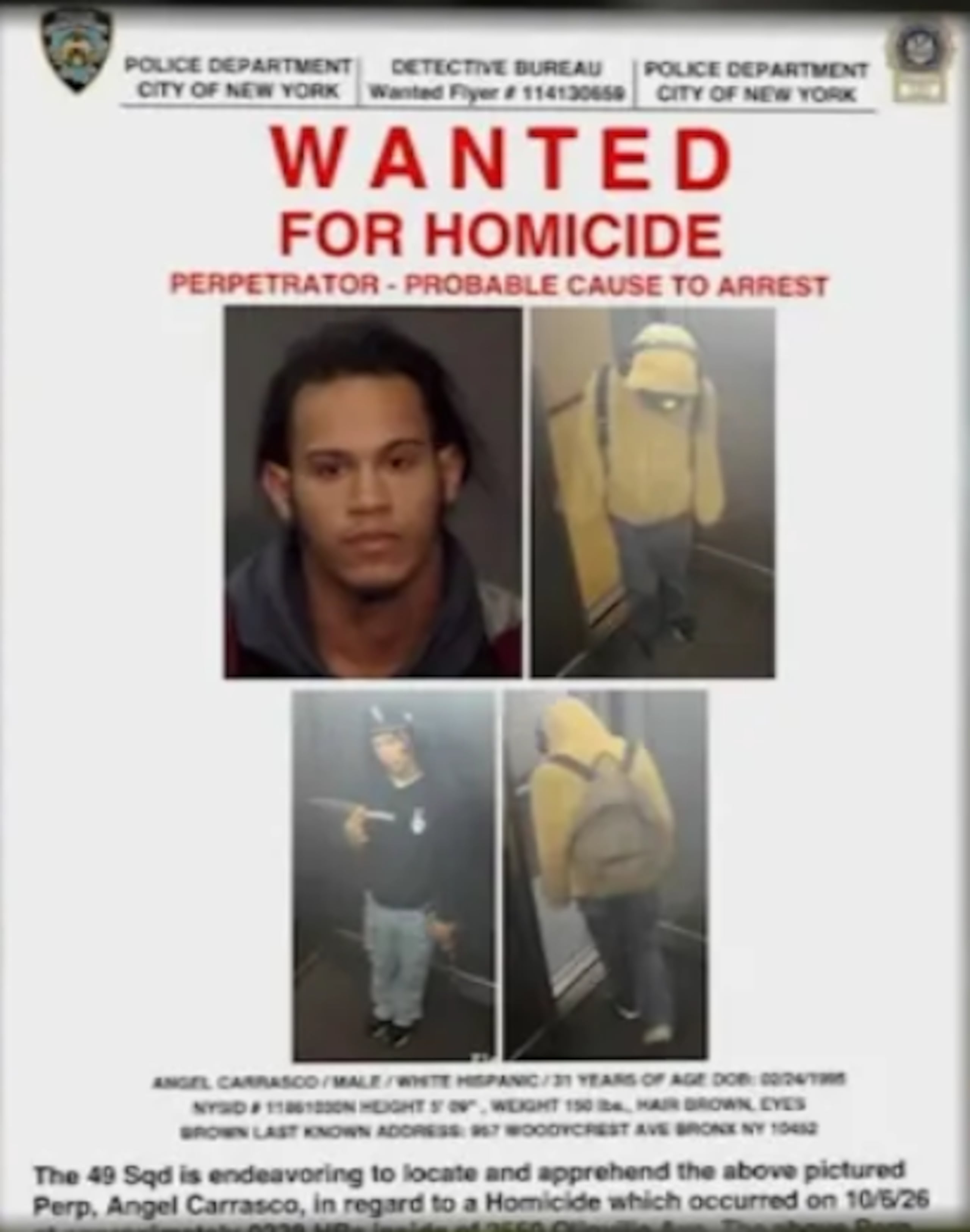 Ángel Carrasco, arrestado en Nueva York
