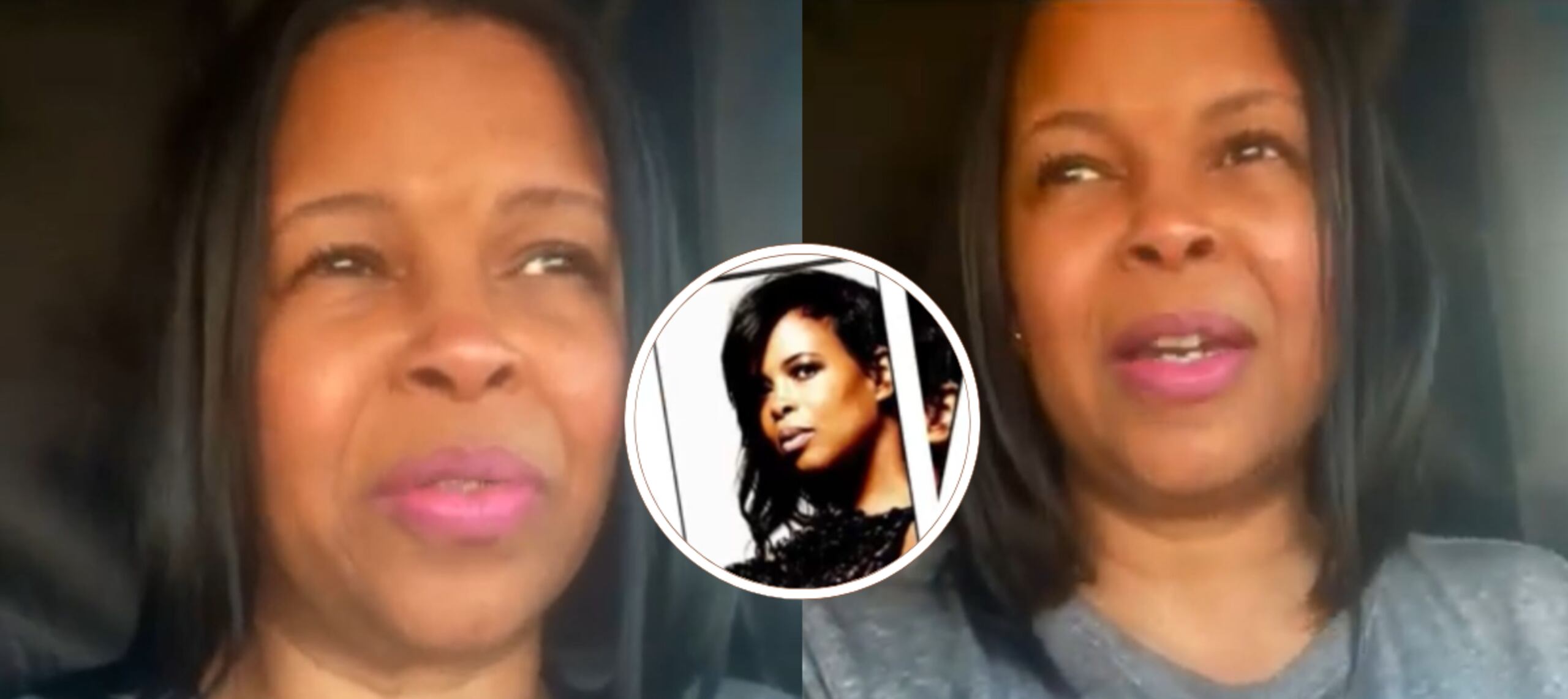 Dawn Robinson contando su experiencia desde su carro.