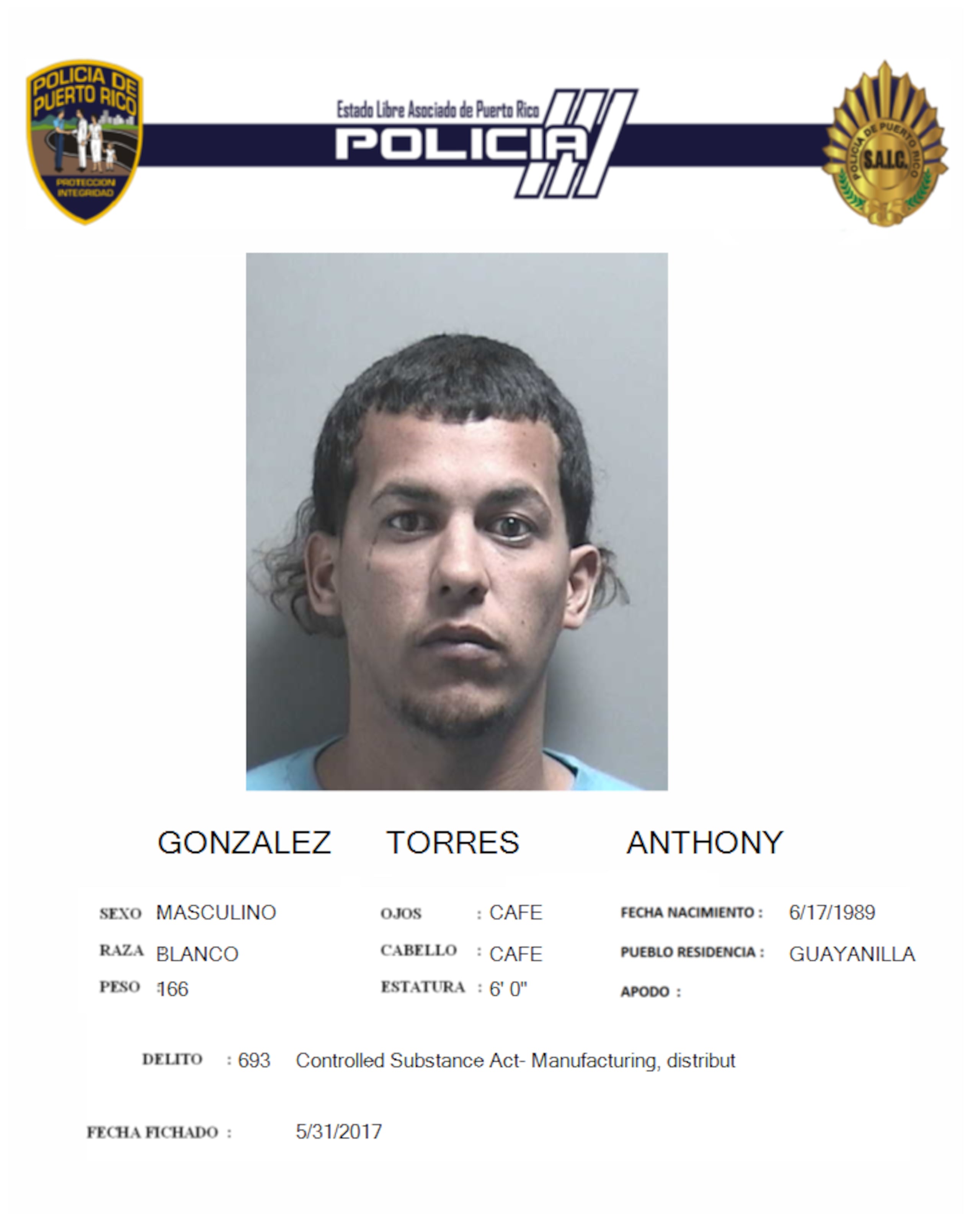 Anthony M. González Torres fue asesinado frente a un edificio del residencial Bahía I, en Guayanilla.