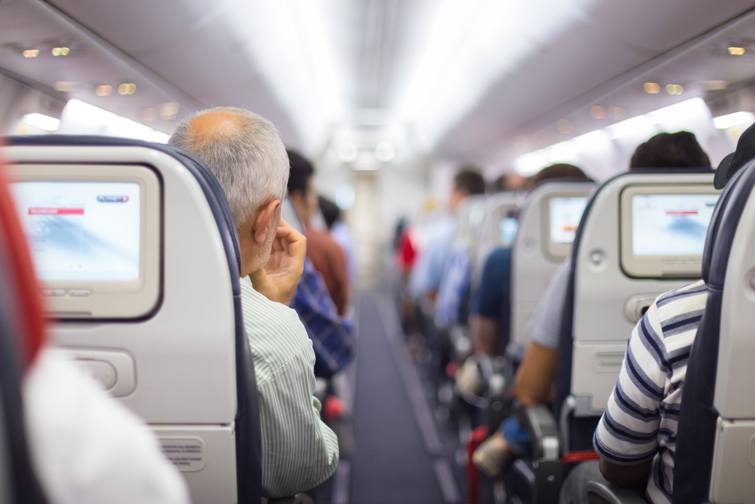 Interior de un avión