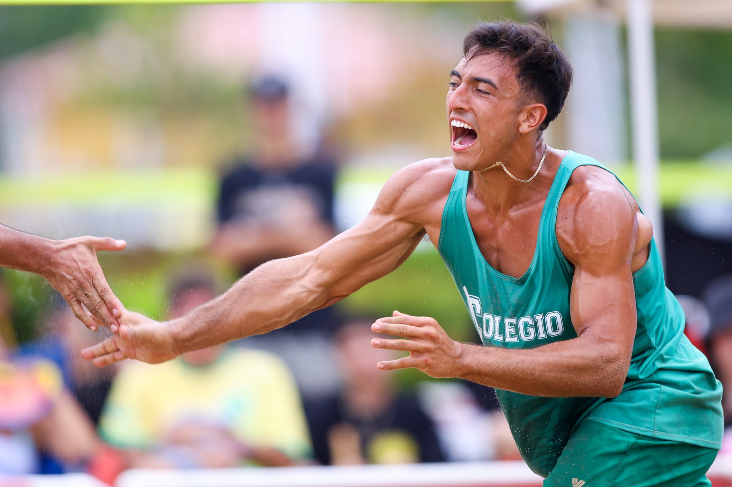 Leandro Flores celebra el triunfo.
