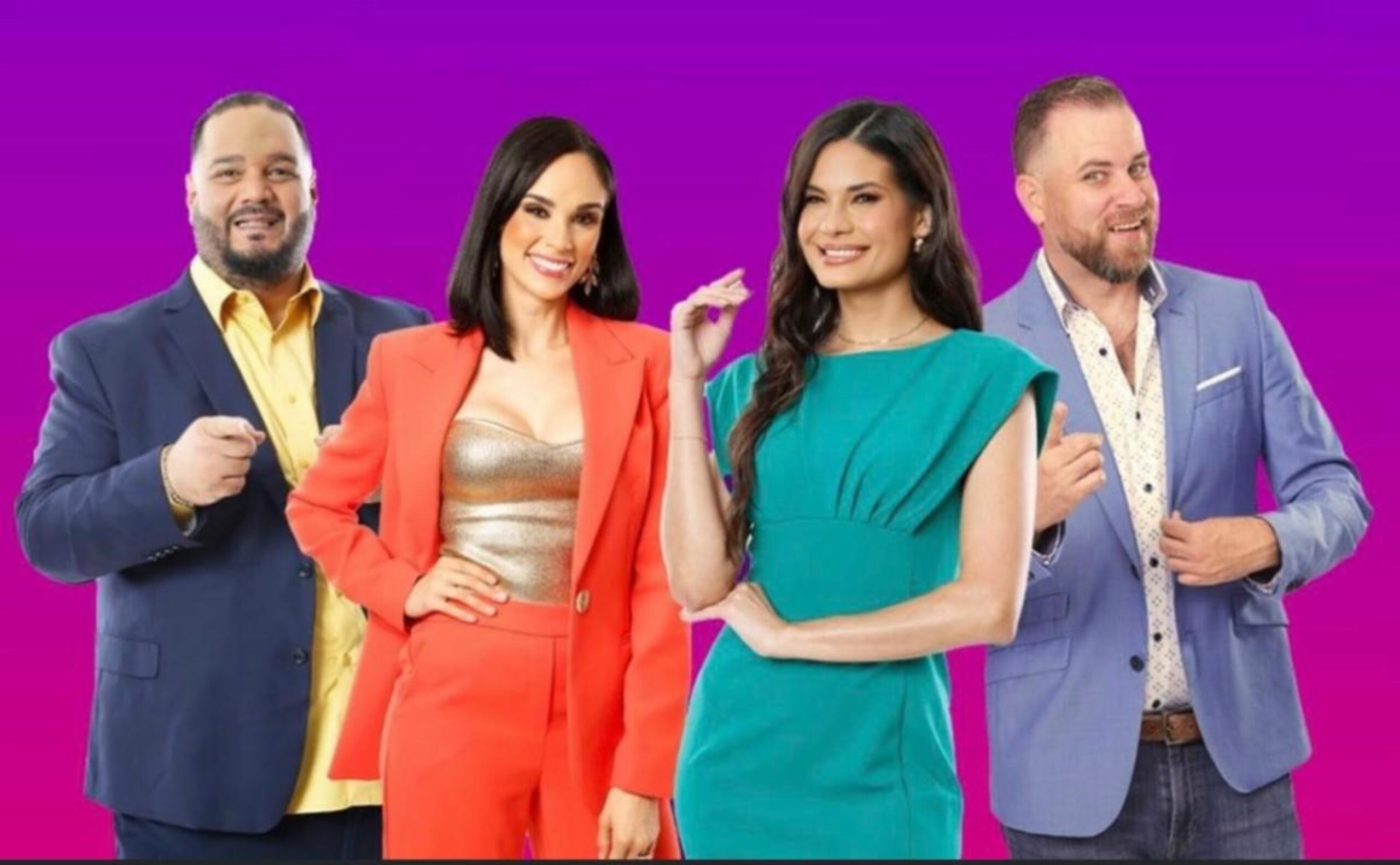 Sus animadores Finito, Alexandra Pomales, Andrea Rivera y Danilo Beauchamp