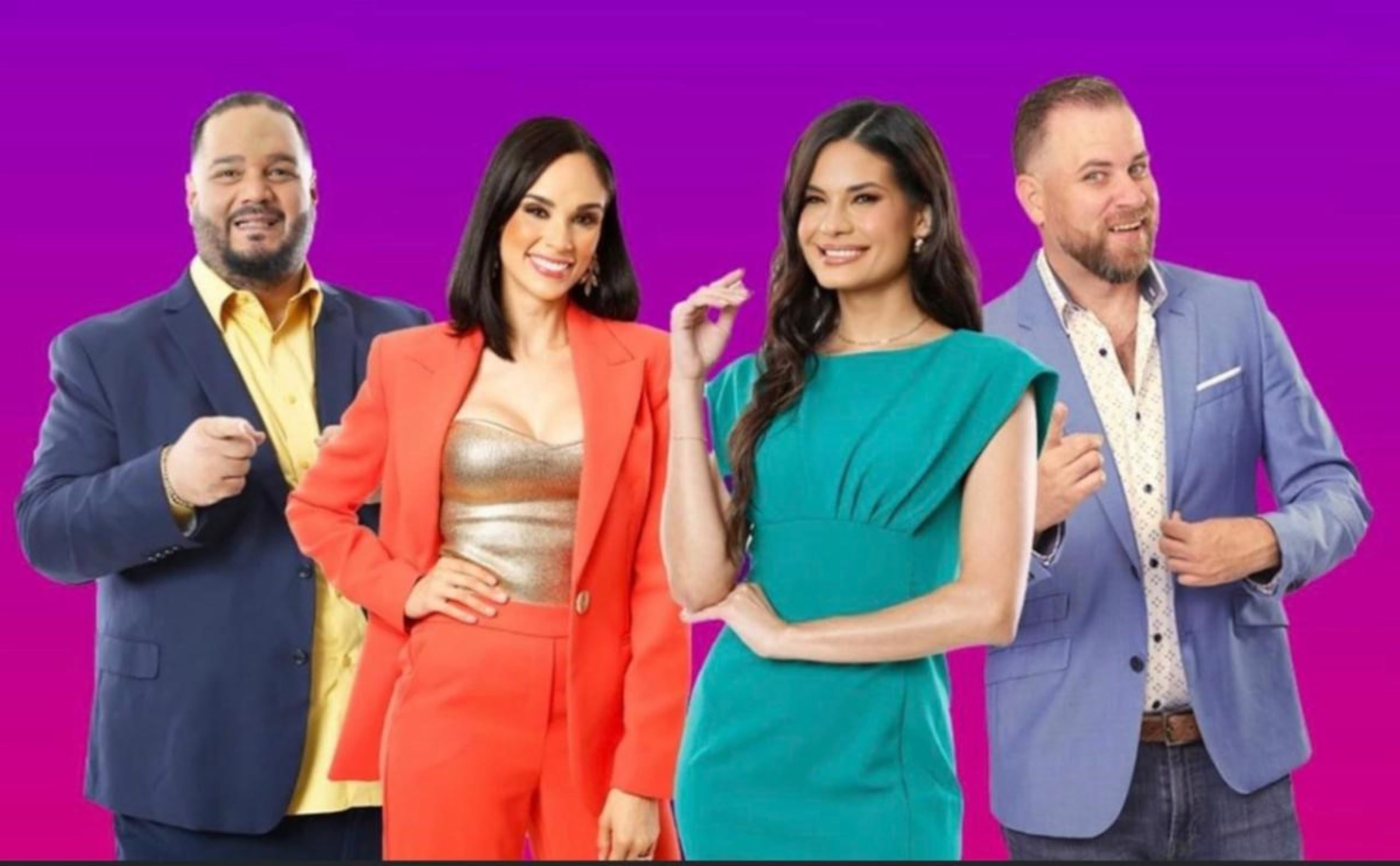 Sus animadores Finito, Alexandra Pomales, Andrea Rivera y Danilo Beauchamp