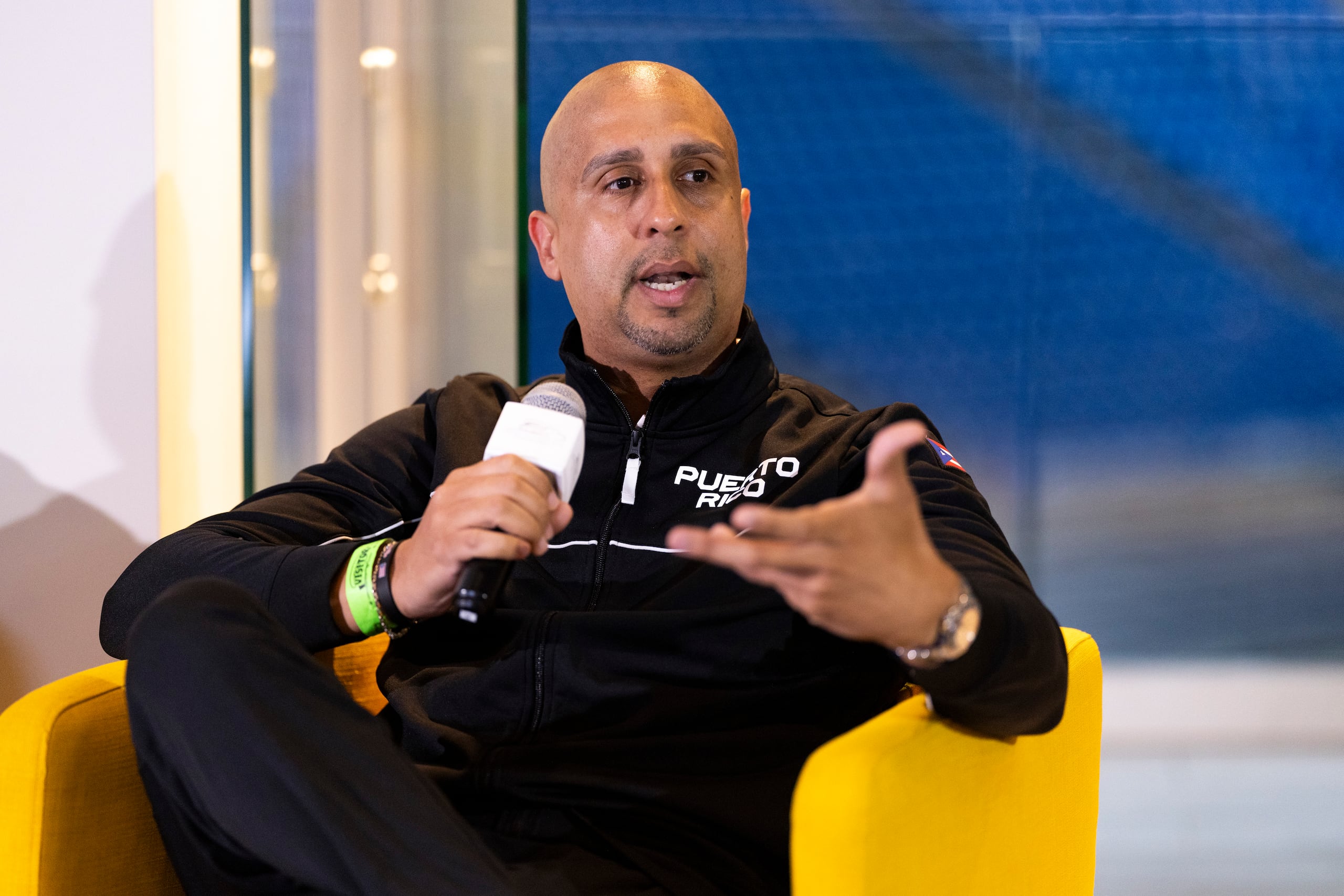 Nelson Colón fue parte de una conferencia de prensa que ofeció la Federación de Baloncesto en el Coliseo de Puerto Rico de cara al Repechaje Olímpico.