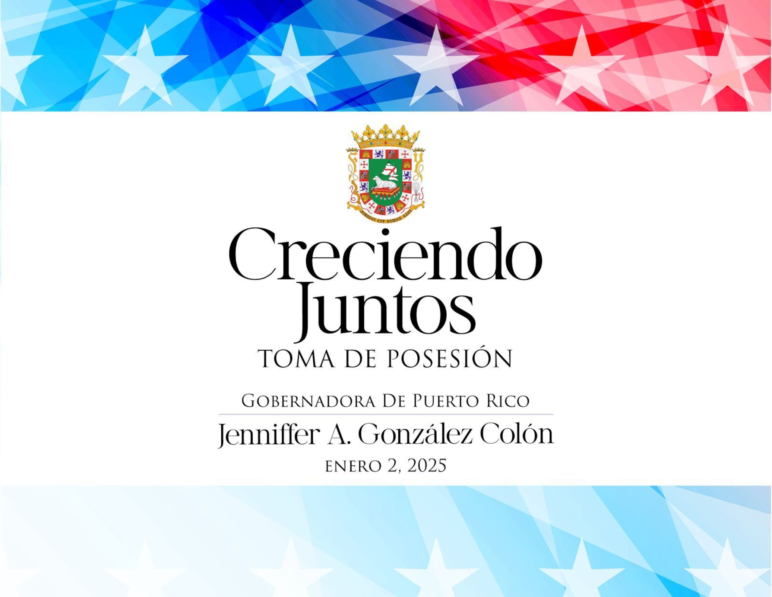 Logo oficial de la toma de posesión de Jenniffer González Colón.