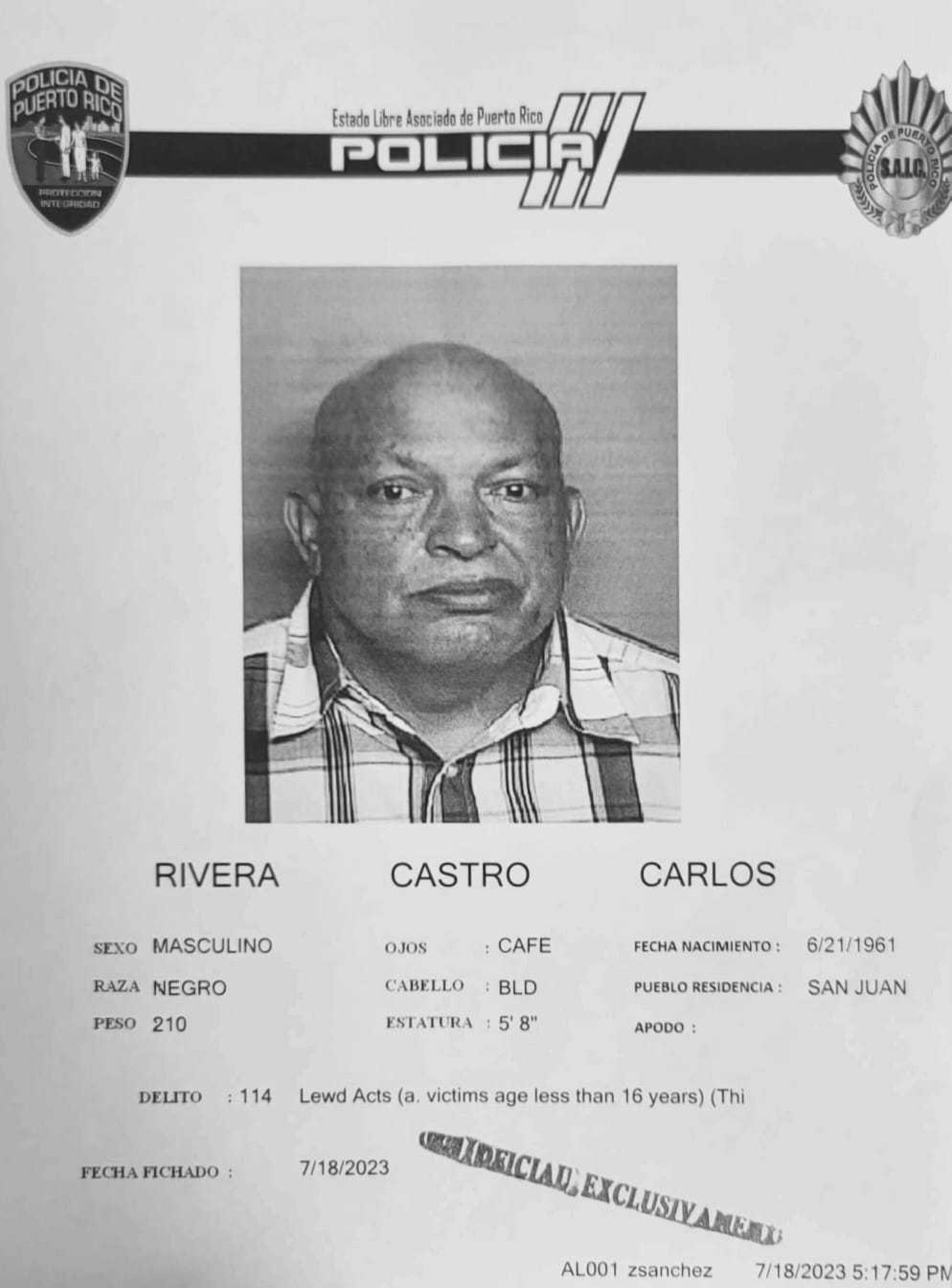 Ficha de Carlos Rivera Castro