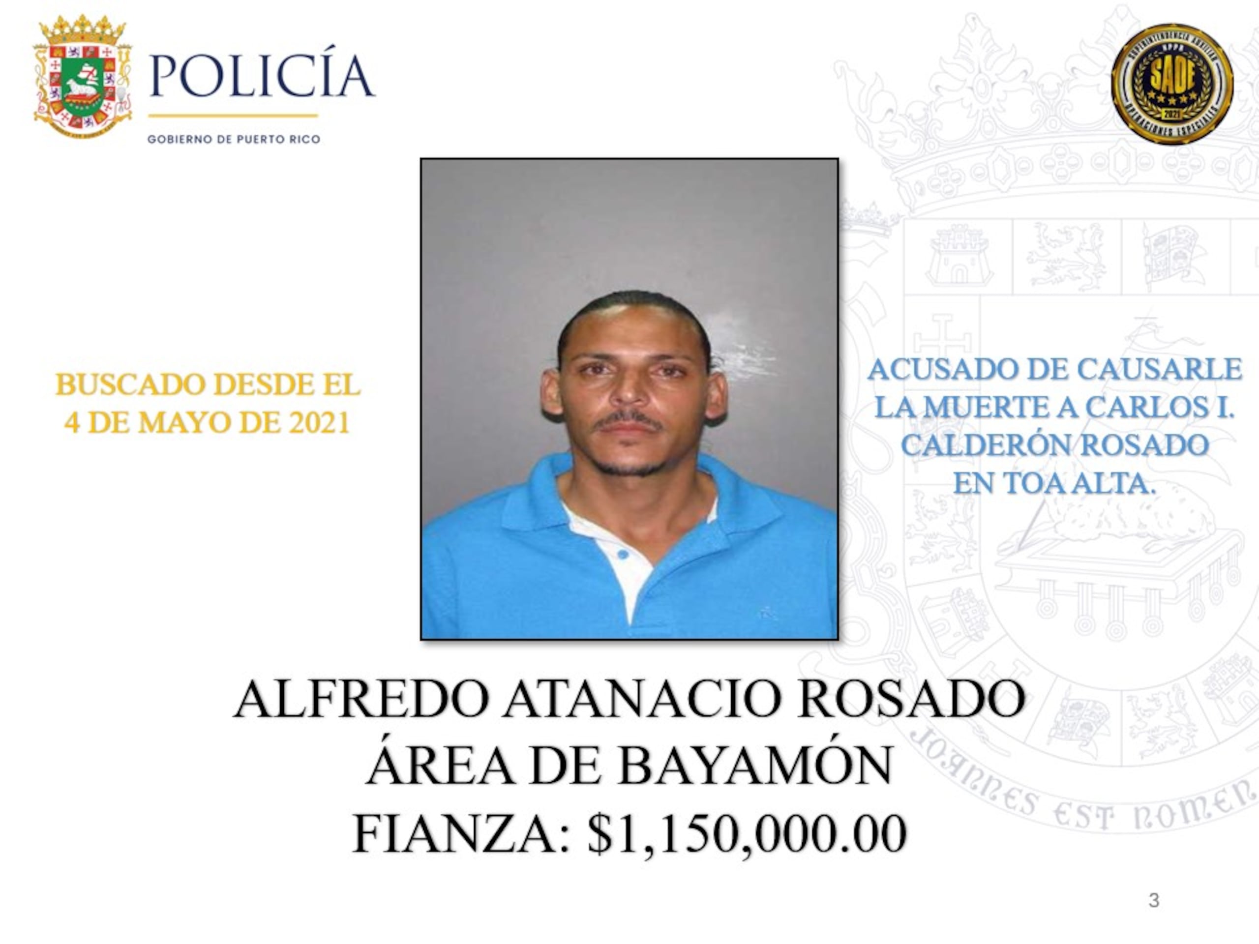 Alfredo Atanacio Rosado | La Policía de Puerto Rico exhorta a la ciudadanía a colaborar con las autoridades para lograr la captura de 25 individuos que permanecen prófugos de la justicia y contra quienes pesan órdenes de arresto por delitos de asesinato ocurridos en distintos municipios de la Isla.
Estos individuos son considerados de alta peligrosidad y son buscados por hechos que han cobrado la vida de múltiples víctimas. Algunos de ellos han evadido la justicia durante años, mientras que otros enfrentan acusaciones recientes por asesinatos cometidos durante el presente año.