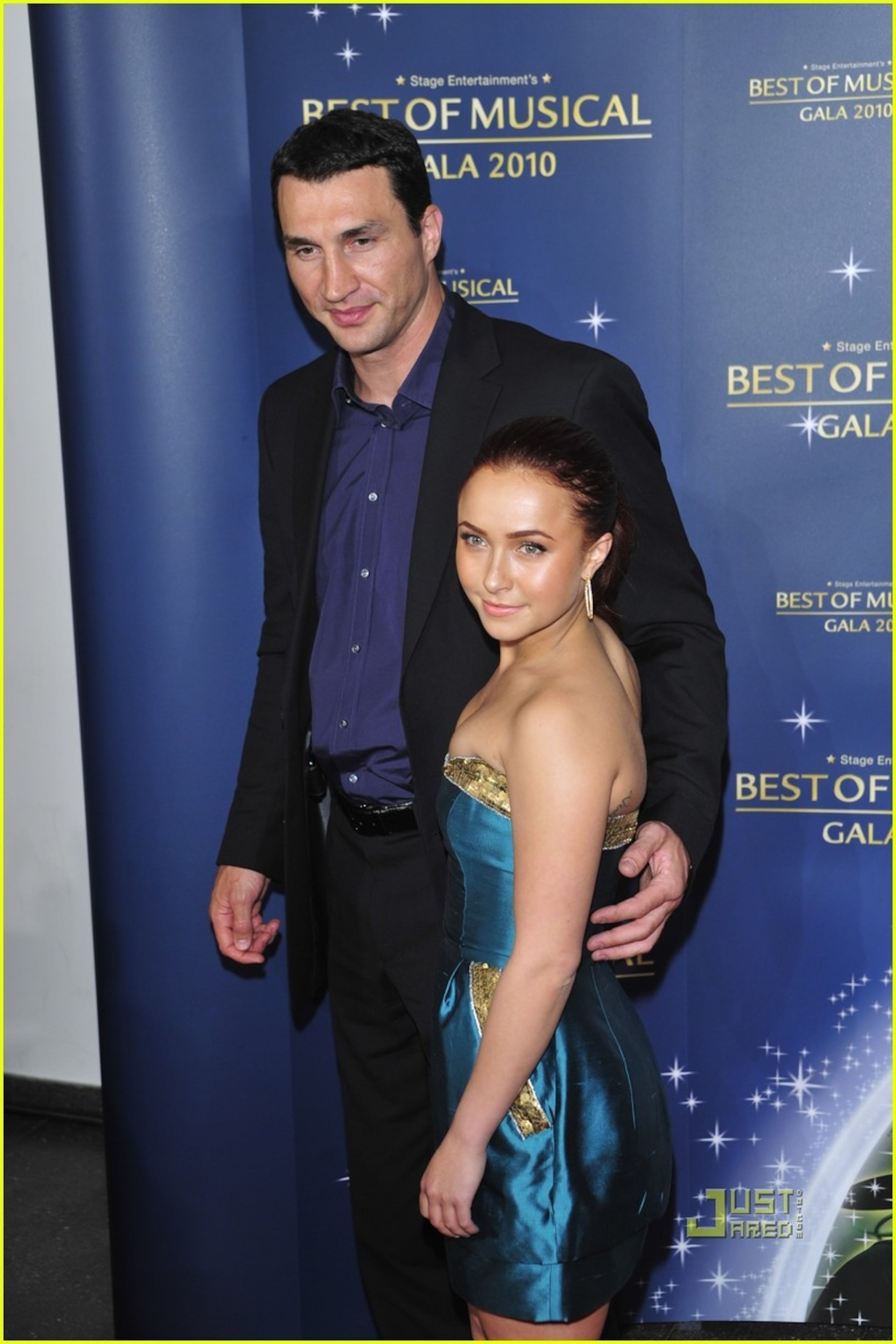 El boxeador Wladimir Klitschko y la actriz Hayden Panettiere asisten a la gala “Best of Musical 2010” en el Color Line Arena, el 30 de enero de 2009, en Hamburgo, Alemania.