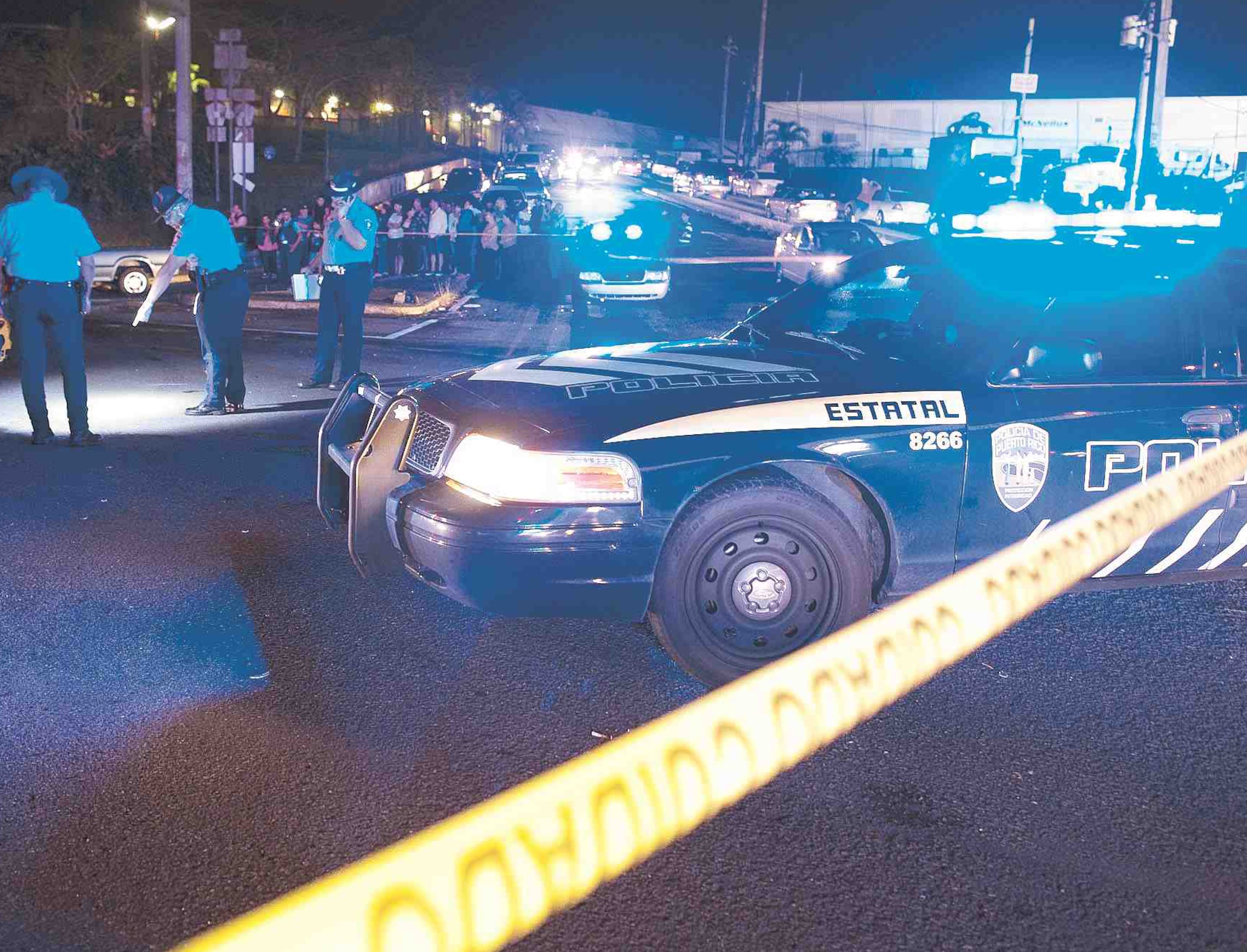 Accidente de tránsito investigado por la Policía.
