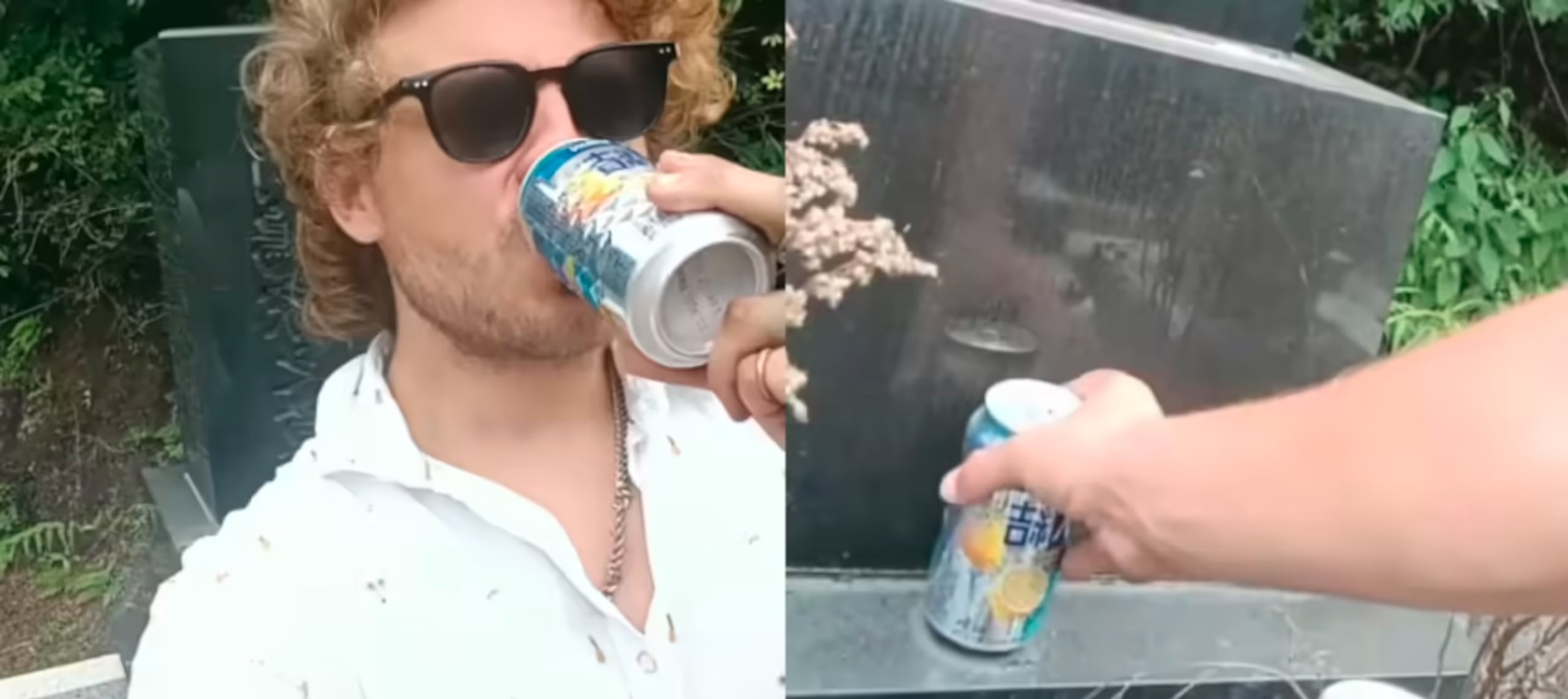 El influencer australiano grabó un vídeo en un cementerio de Japón en el que bebió de una lata dejada como ofrenda y eructó frente a la tumba.