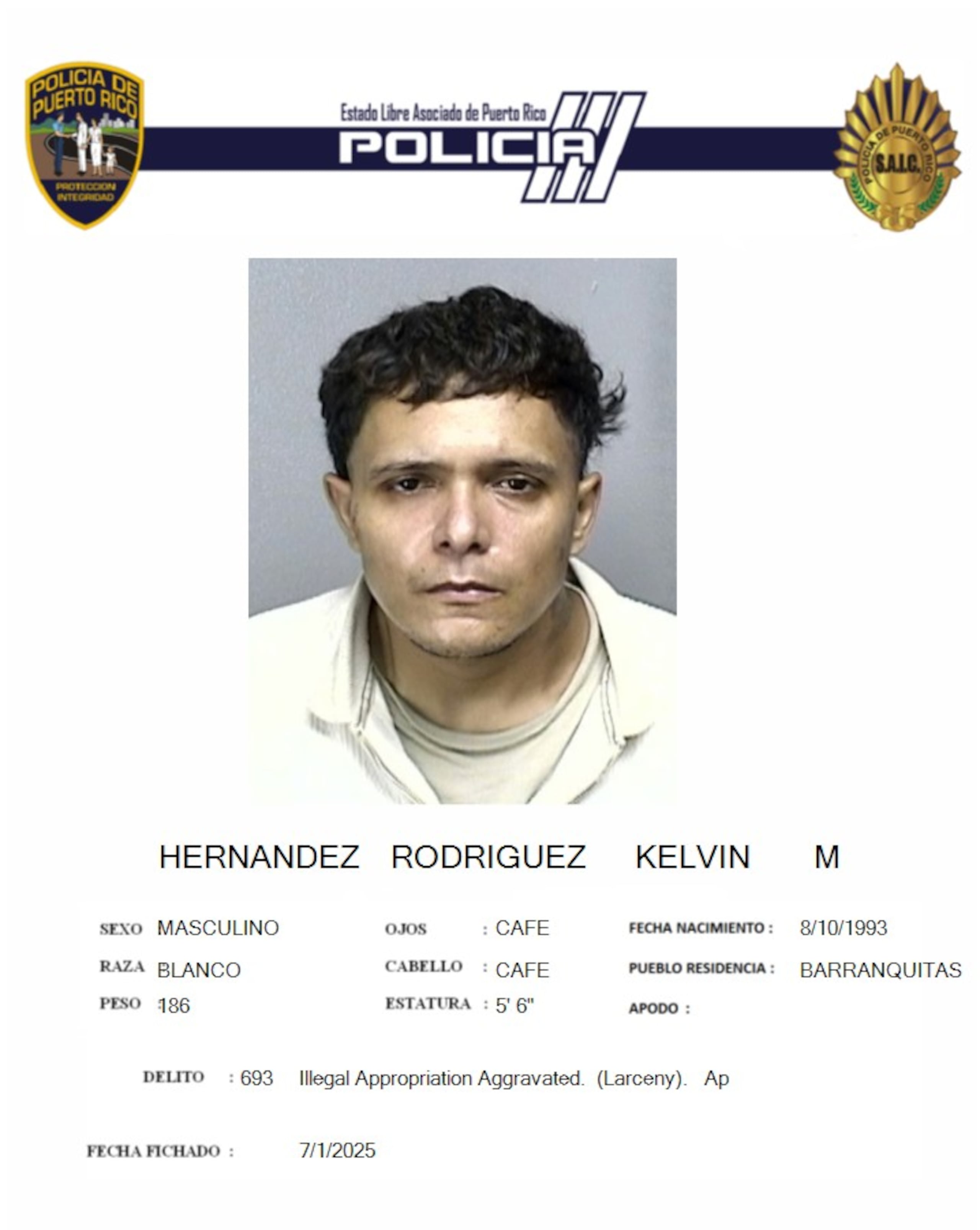 Kelvin M. Hernández Rodríguez, fue acusado por apropiación ilegal de mercancía de una tienda de la cadena Home Depot, en Bayamón.