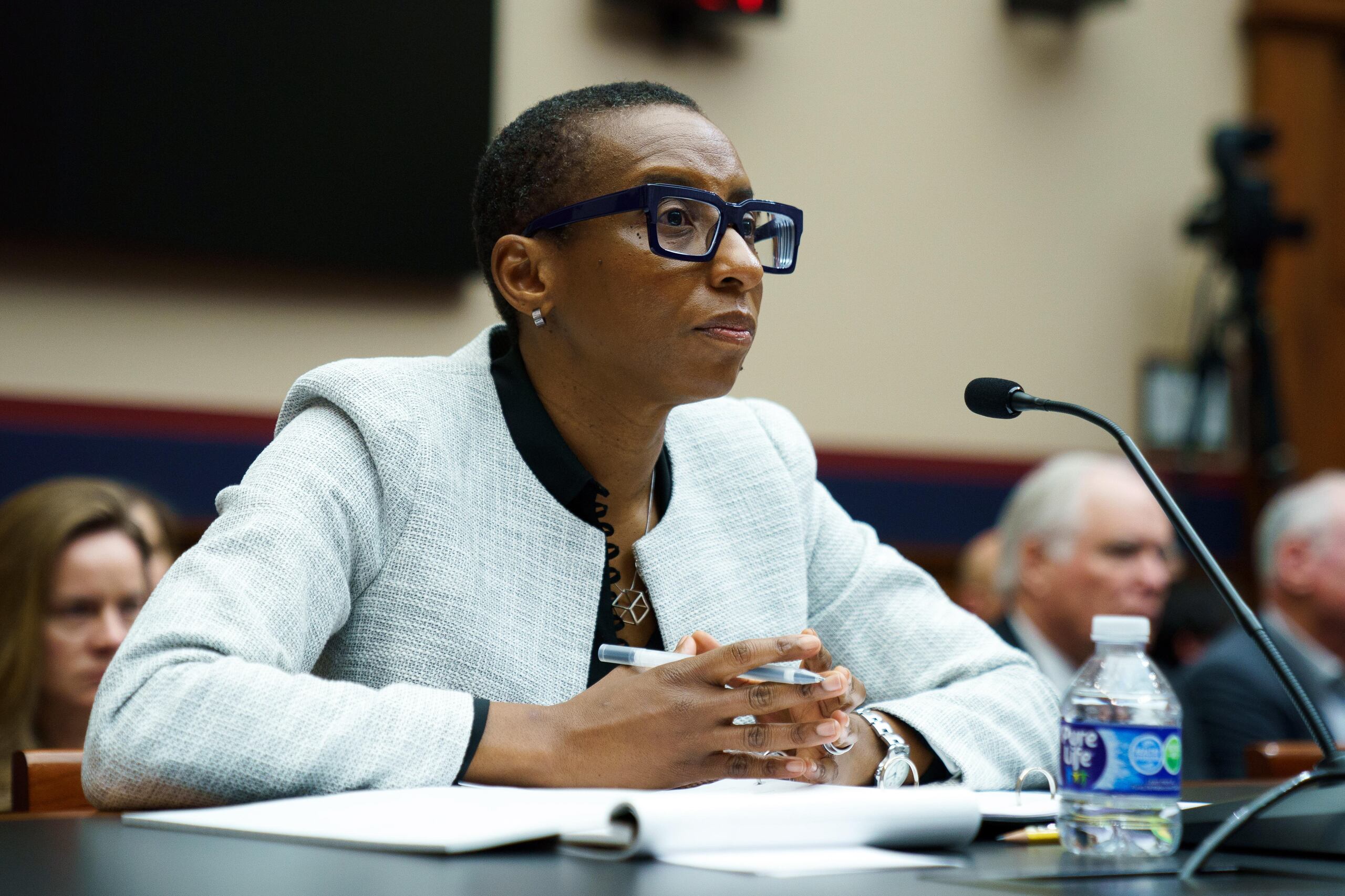 Claudine Gay, rectora de la universidad de Harvard. EFE/Will Oliver