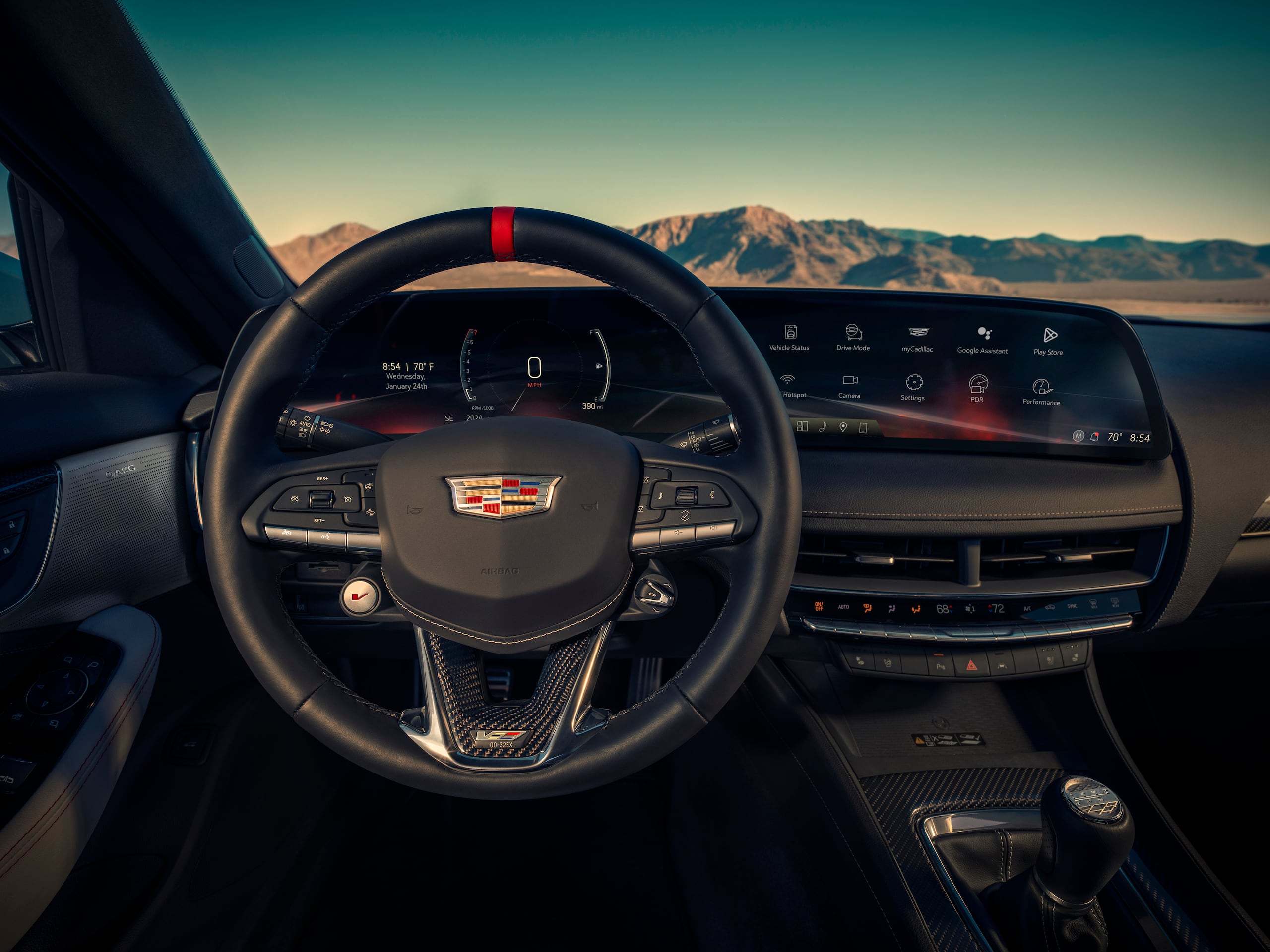 Vista interior del 2025 Cadillac CT5-V Blackwing.