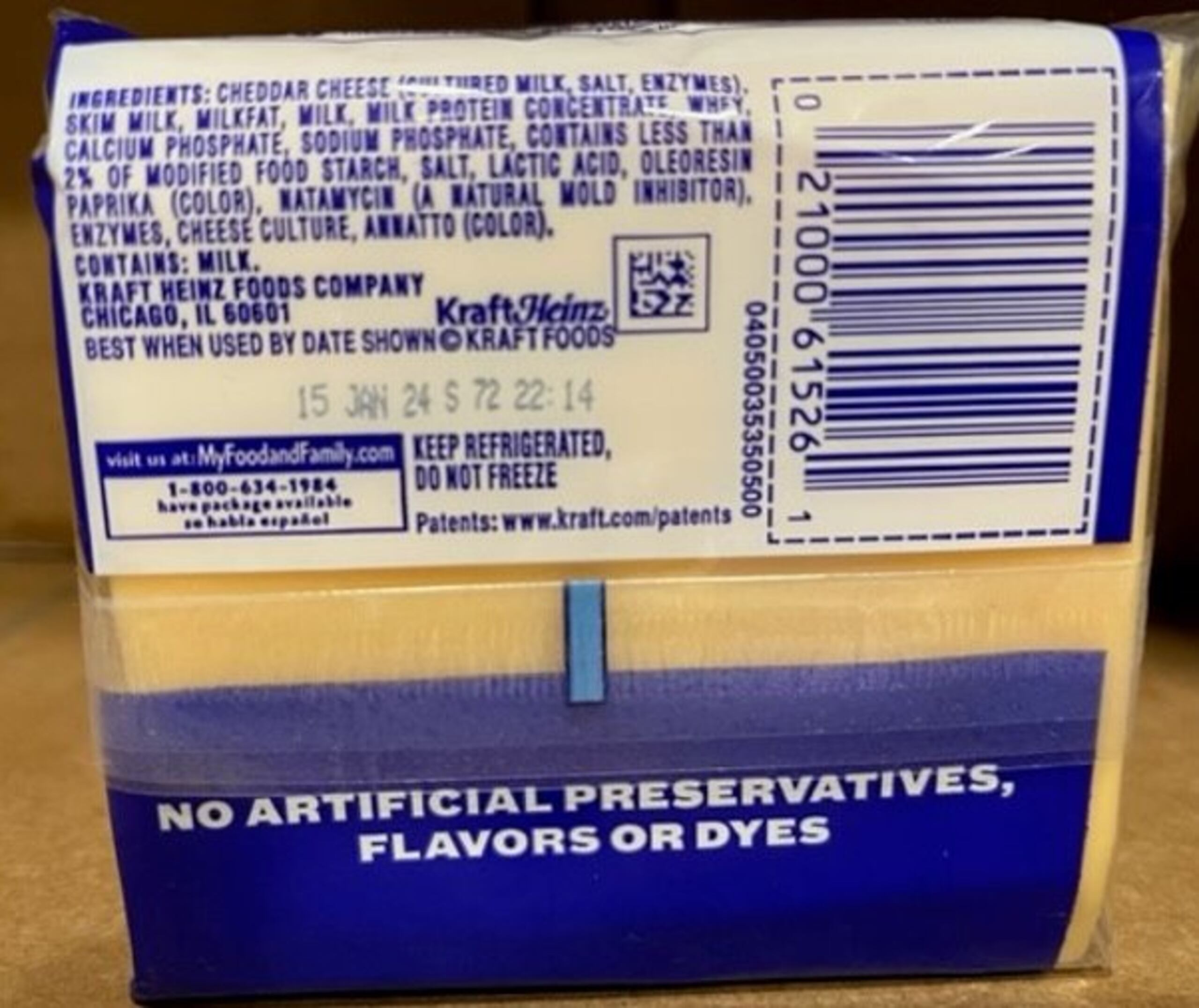 Retiro de queso Kraft Heinz.