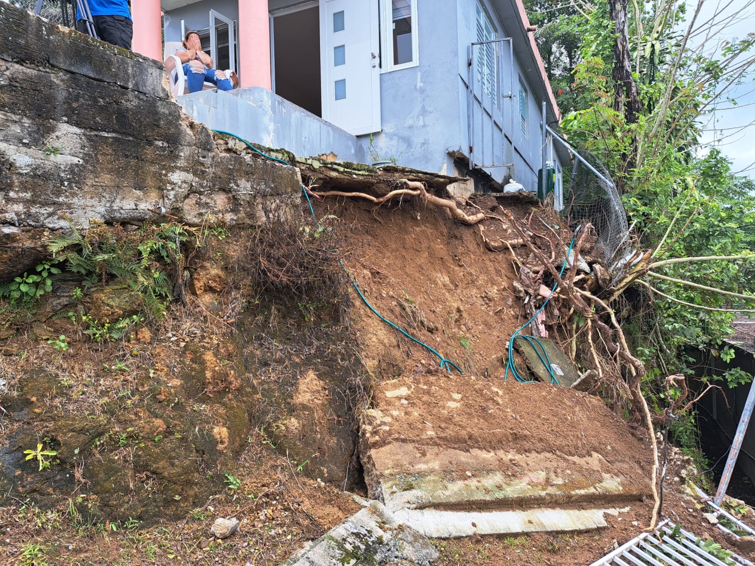 Residencia afectada en Ciales.