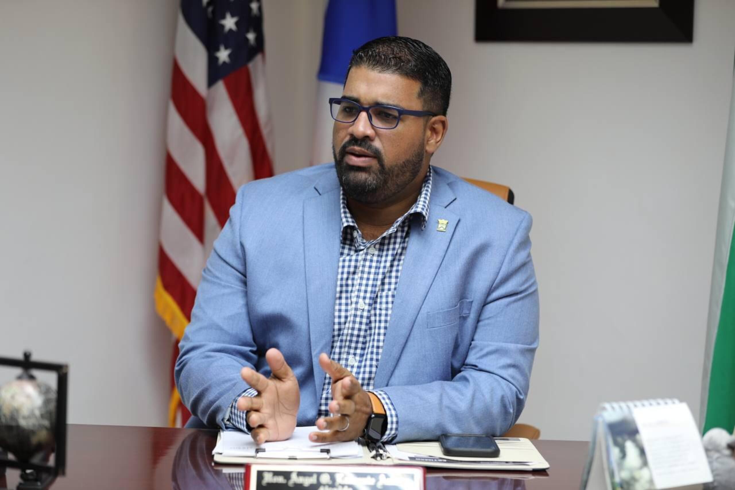 El alcalde de Maunabo, Ángel Omar Lafuente.