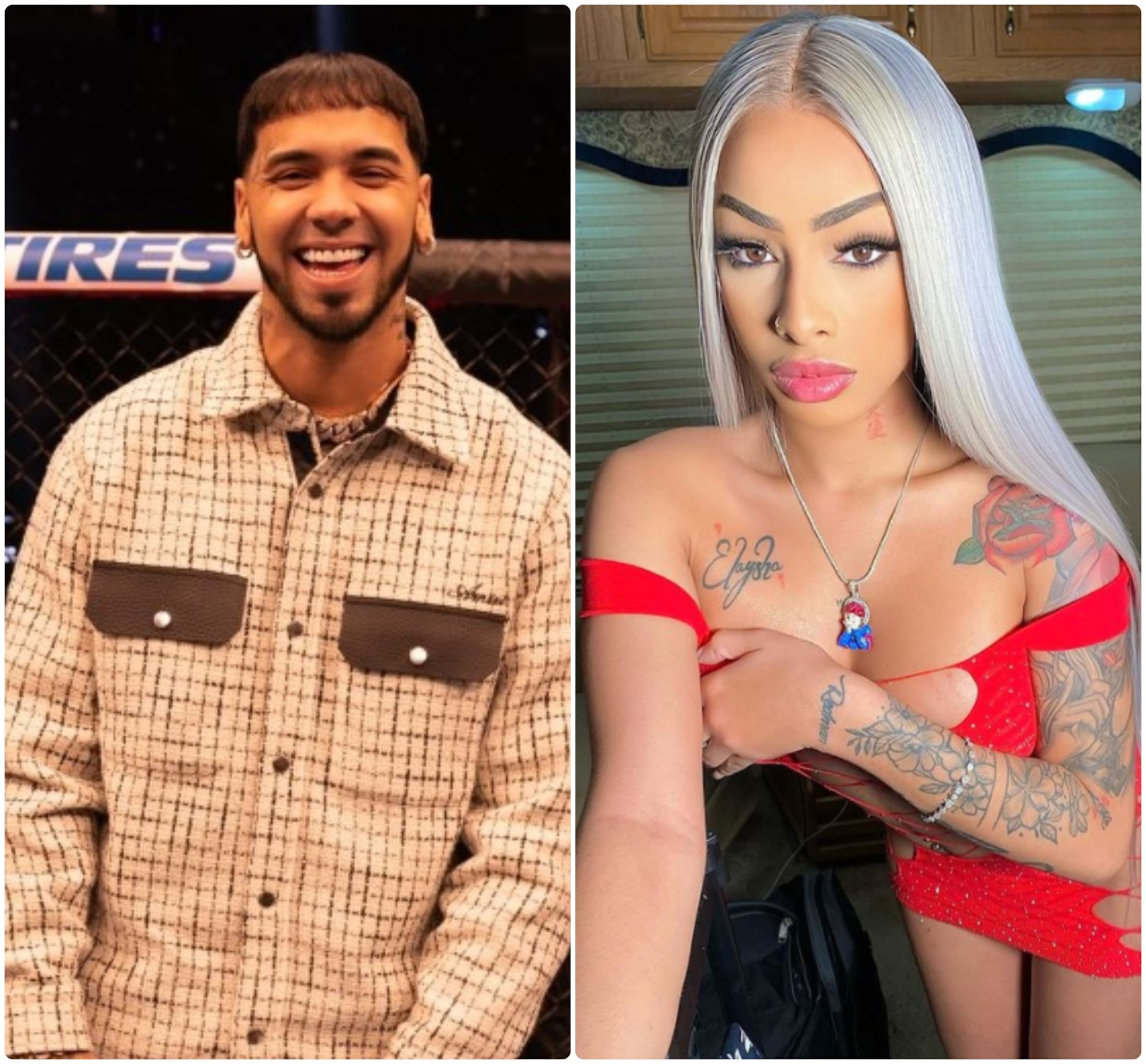 El exponente urbano Anuel AA y Yailin.