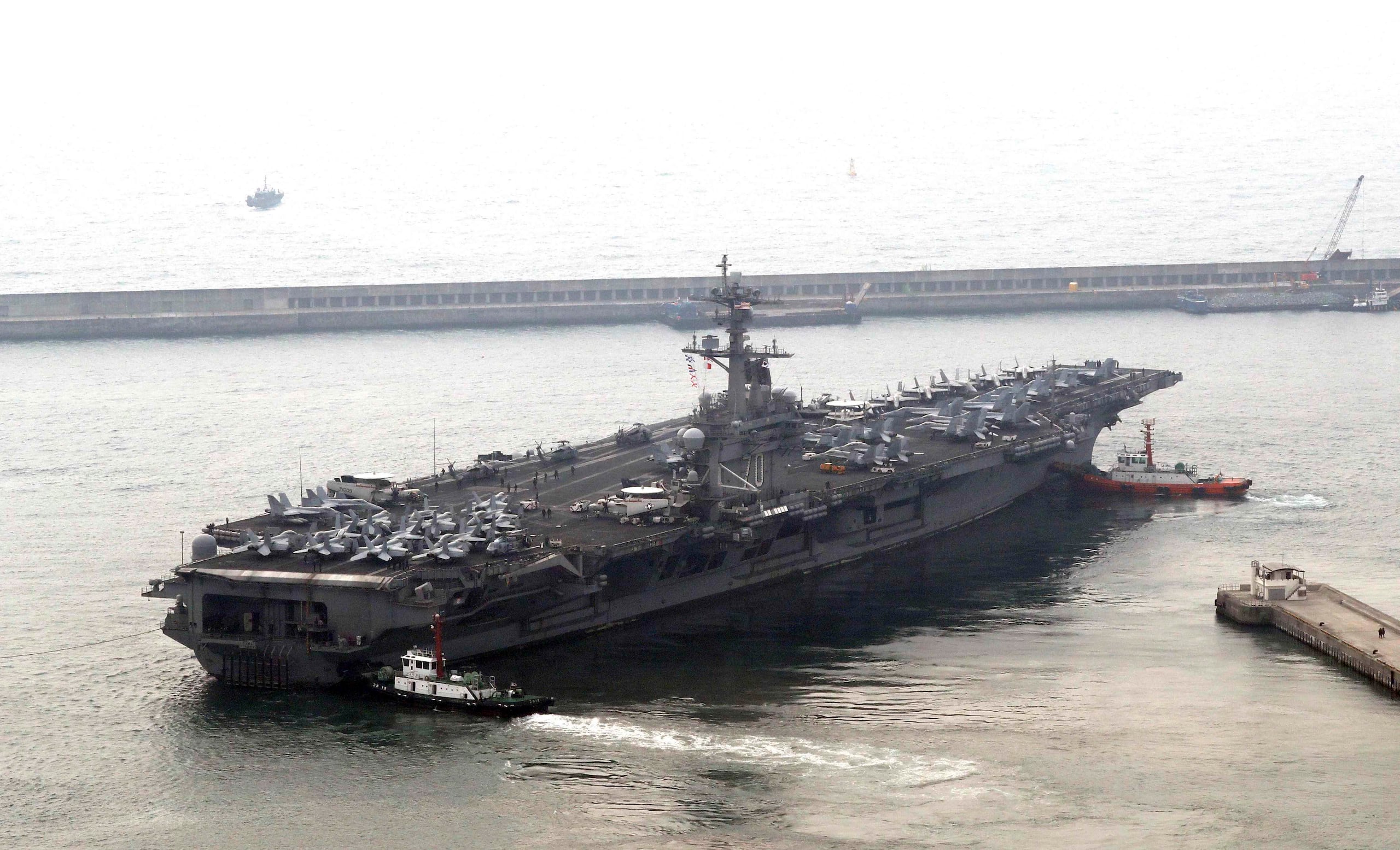 El portaviones USS Carl Vinson fue enviado a la península de Corea. (EFE)