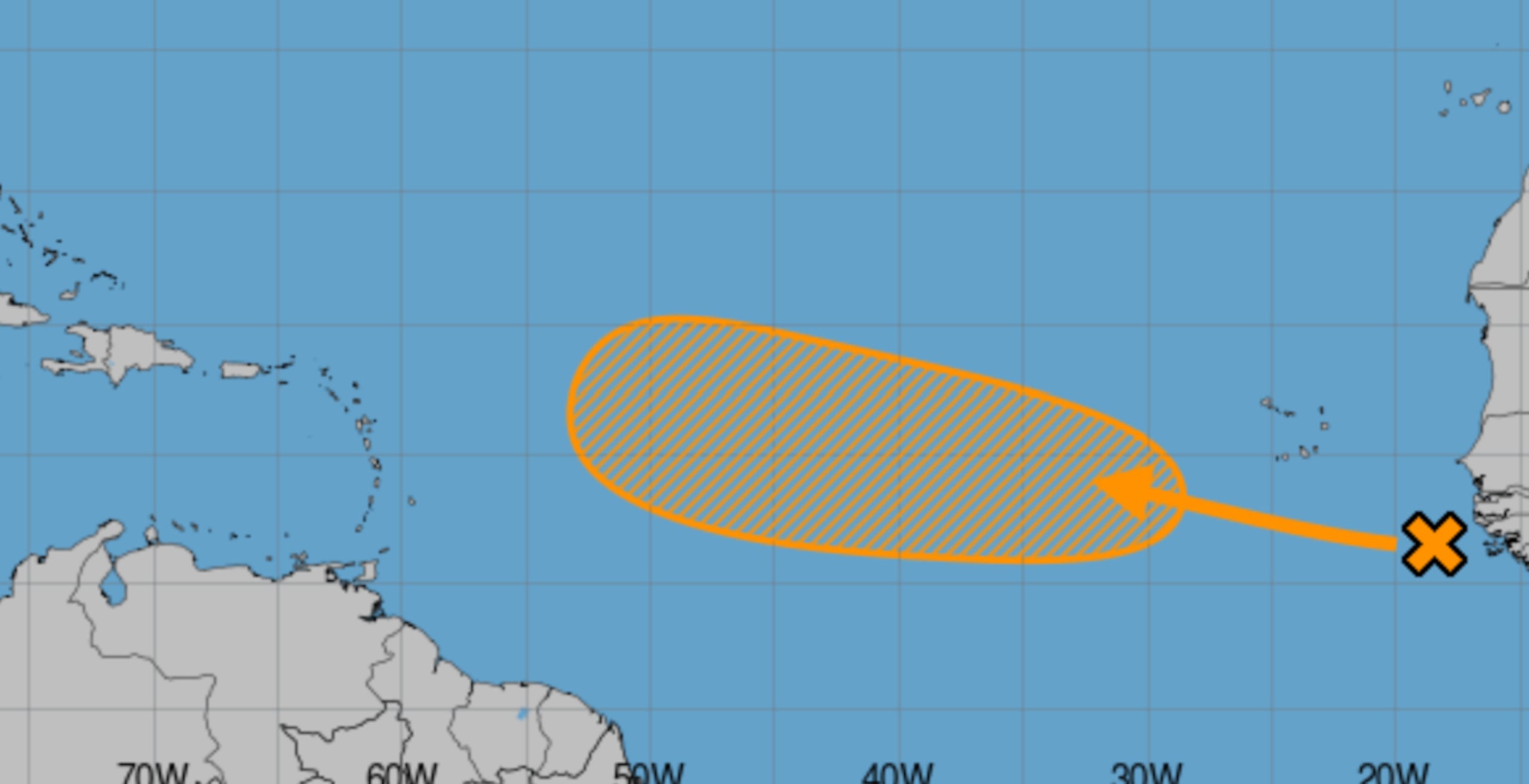 La onda tropical salió de África este domingo.