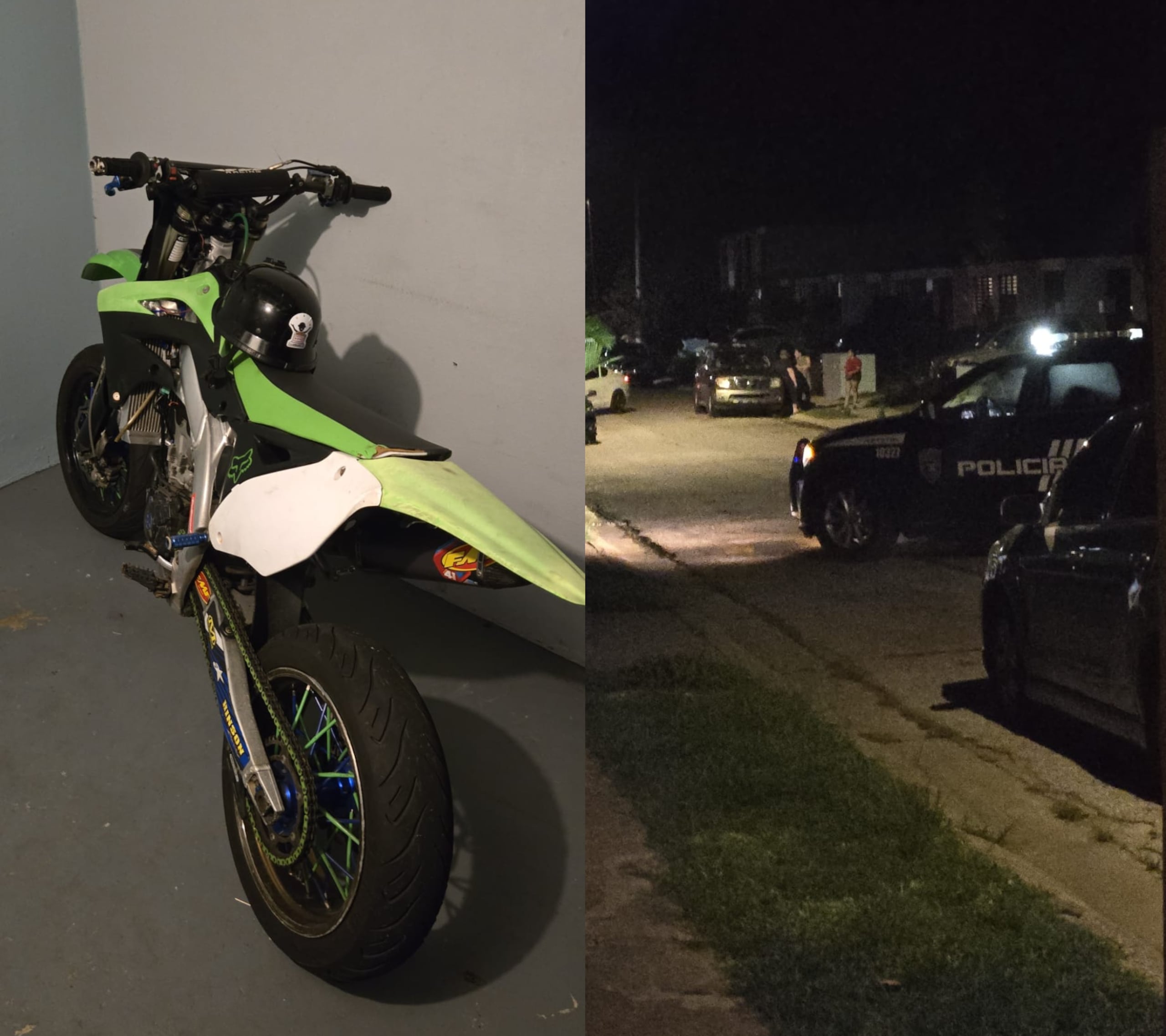 La motora involucrada en el atropello mortal del niño fue descrita como una Kawasaki KX450F, color verde, del año 2012.
