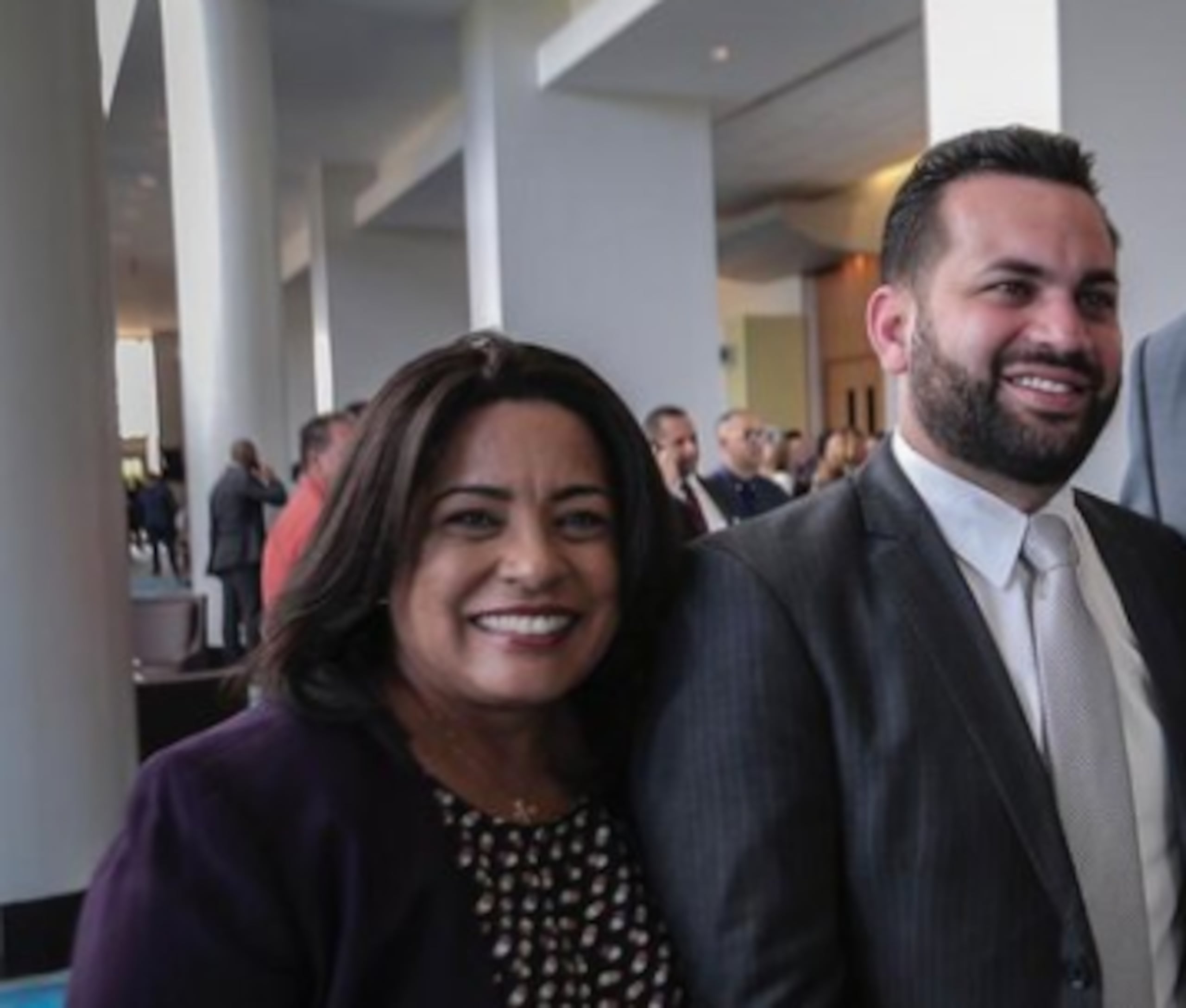 La exrepresentante María Milagros "Tata" Charbonier Laureano y su exdirector de la oficina legislativa, Johnathan Alemán Arce.