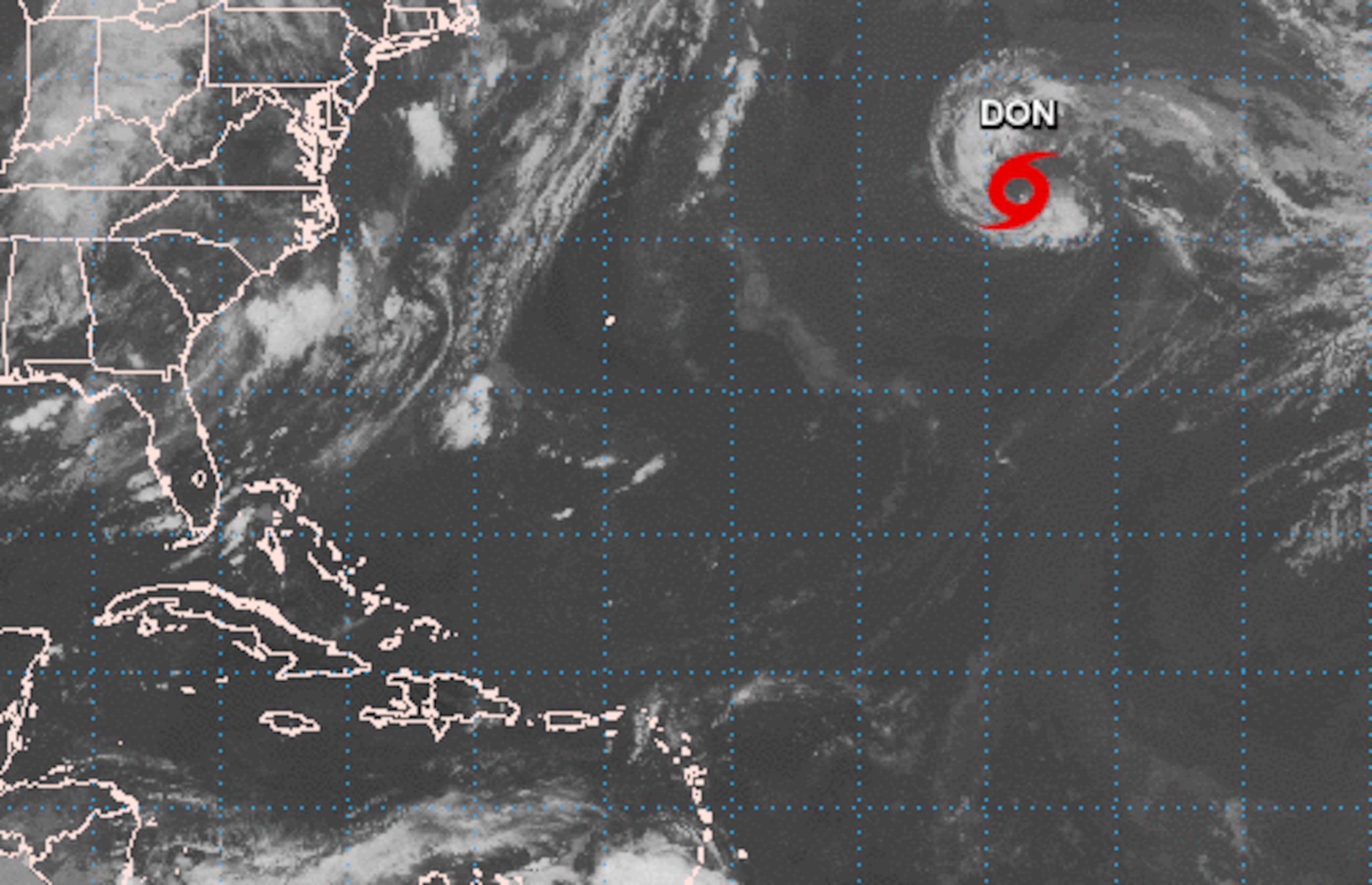 Don se formó el viernes y es la cuarta tormenta tropical de la actual temporada de huracanes en el Atlántico.