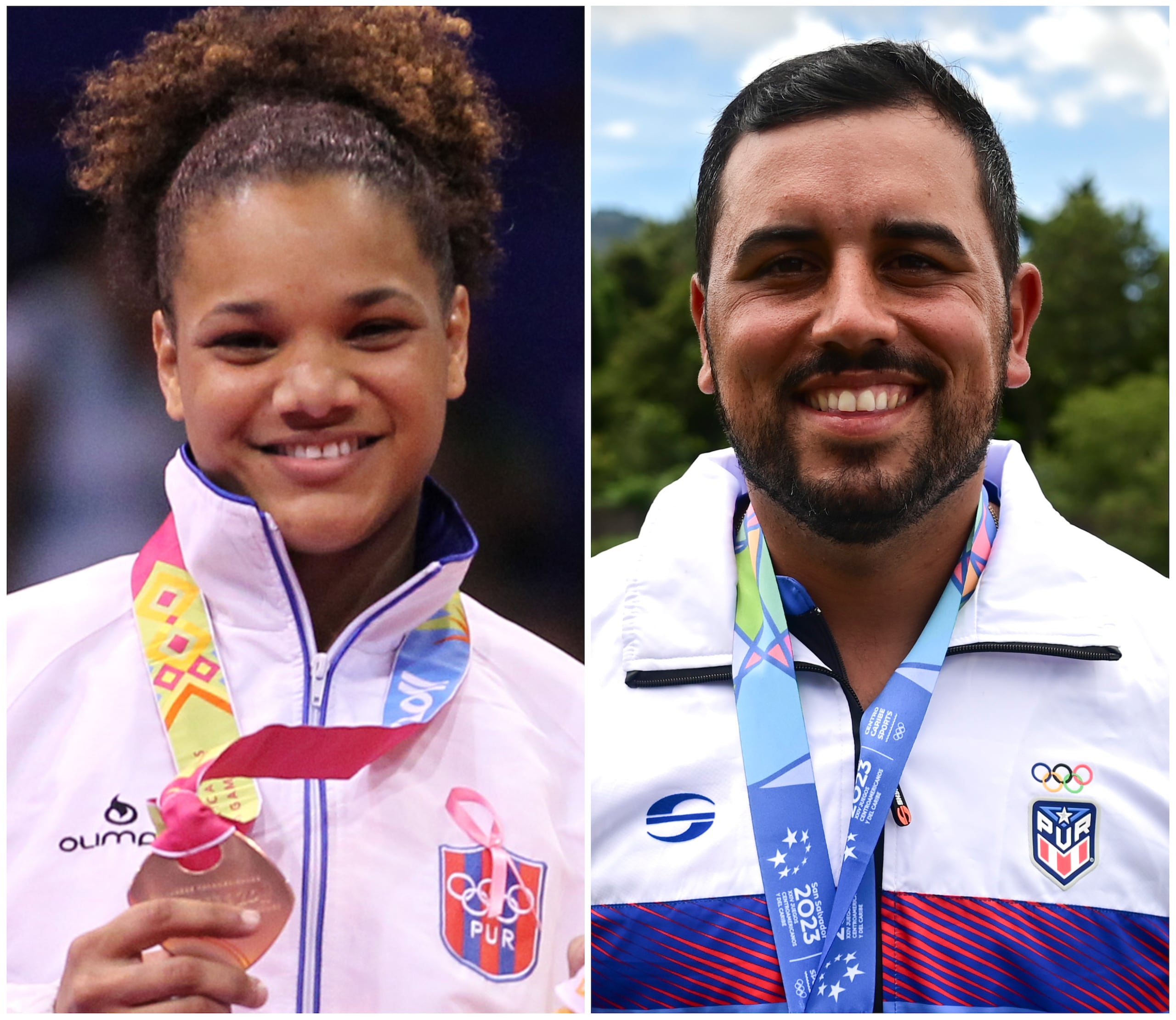 La judoca María Pérez (izq.) y el arquero Jean Pizarron serán los abanderados de la delegación boricua.