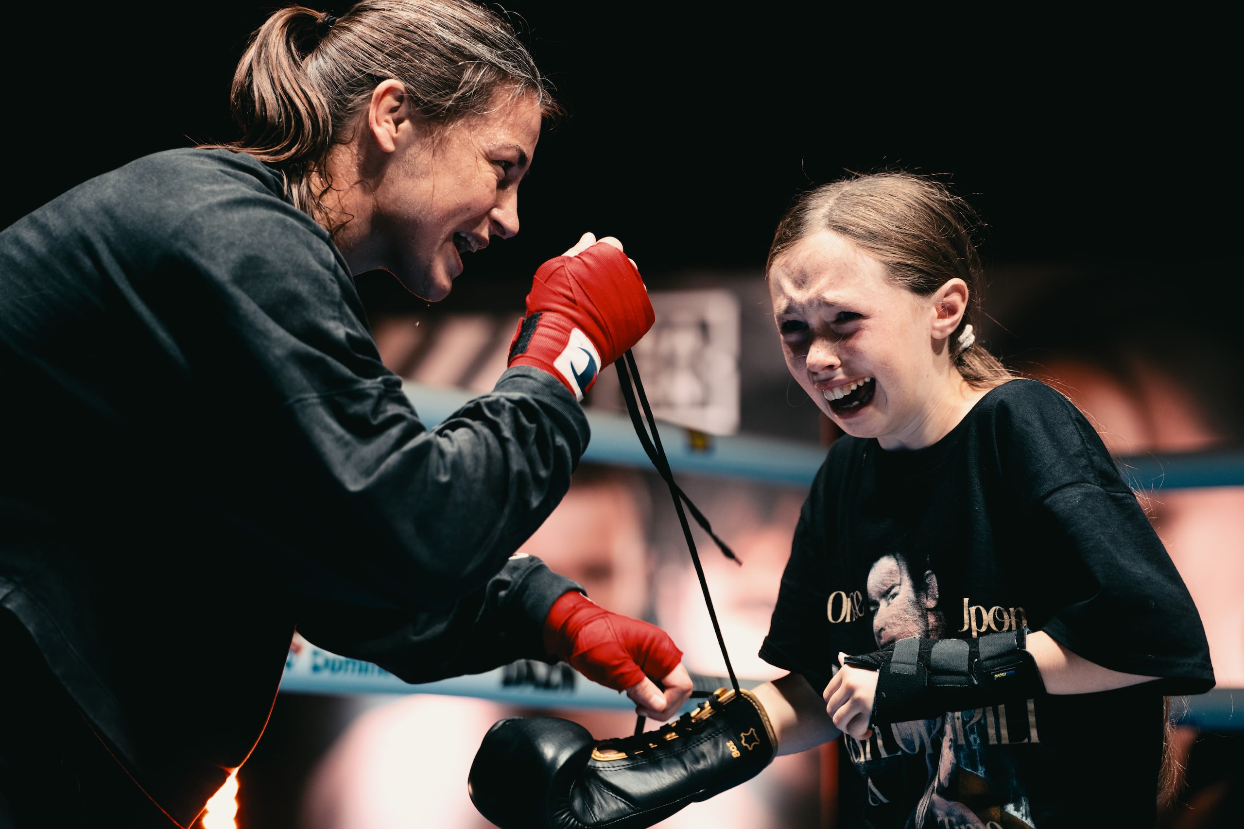 Entrenamiento público de Katie Taylor de cara a su pelea ante Flora Pili.