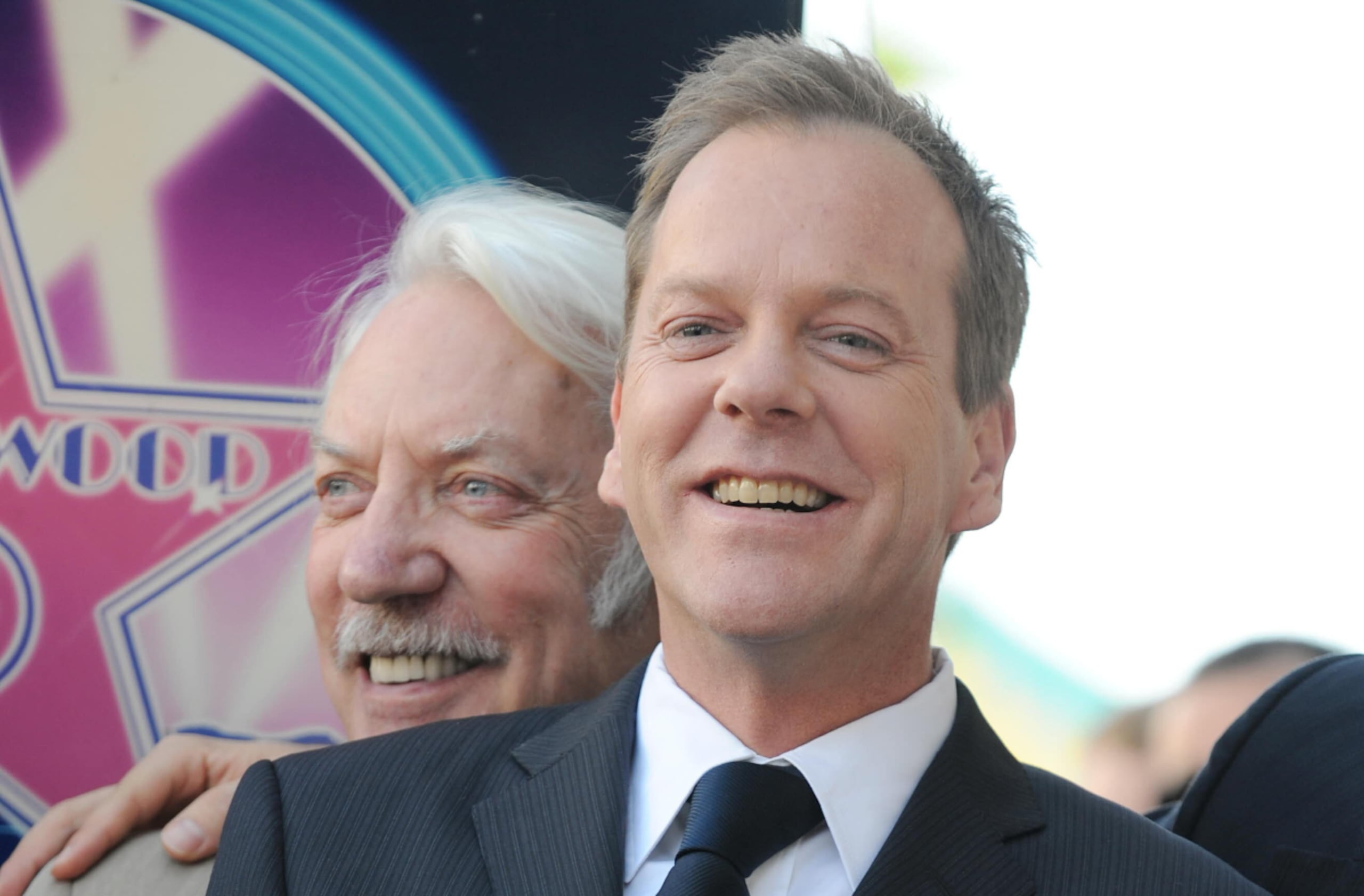 El veterano actor Donald Sutherland, a la izquierda, junto a su igualmente famoso hijo Kiefer Sutherland.