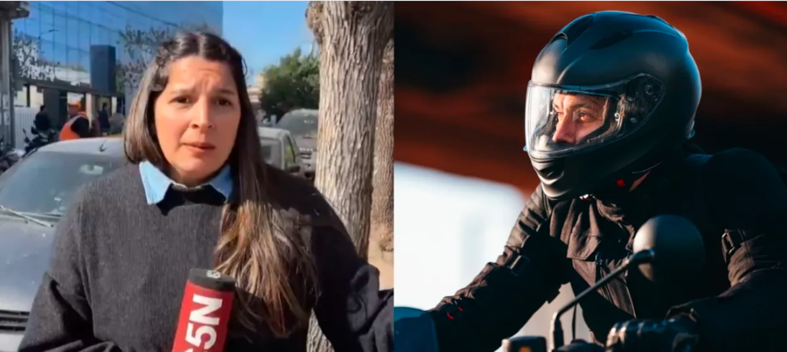 La reportera no resultó herida.
