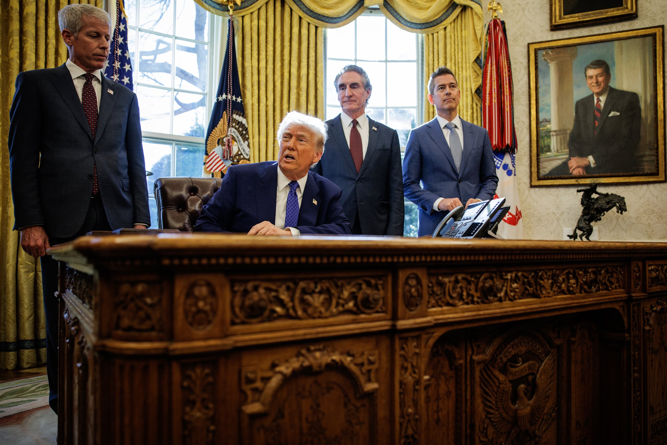El presidente de Estados Unidos, Donald Trump. (EFE/EPA/SAMUEL CORUM / POOL)