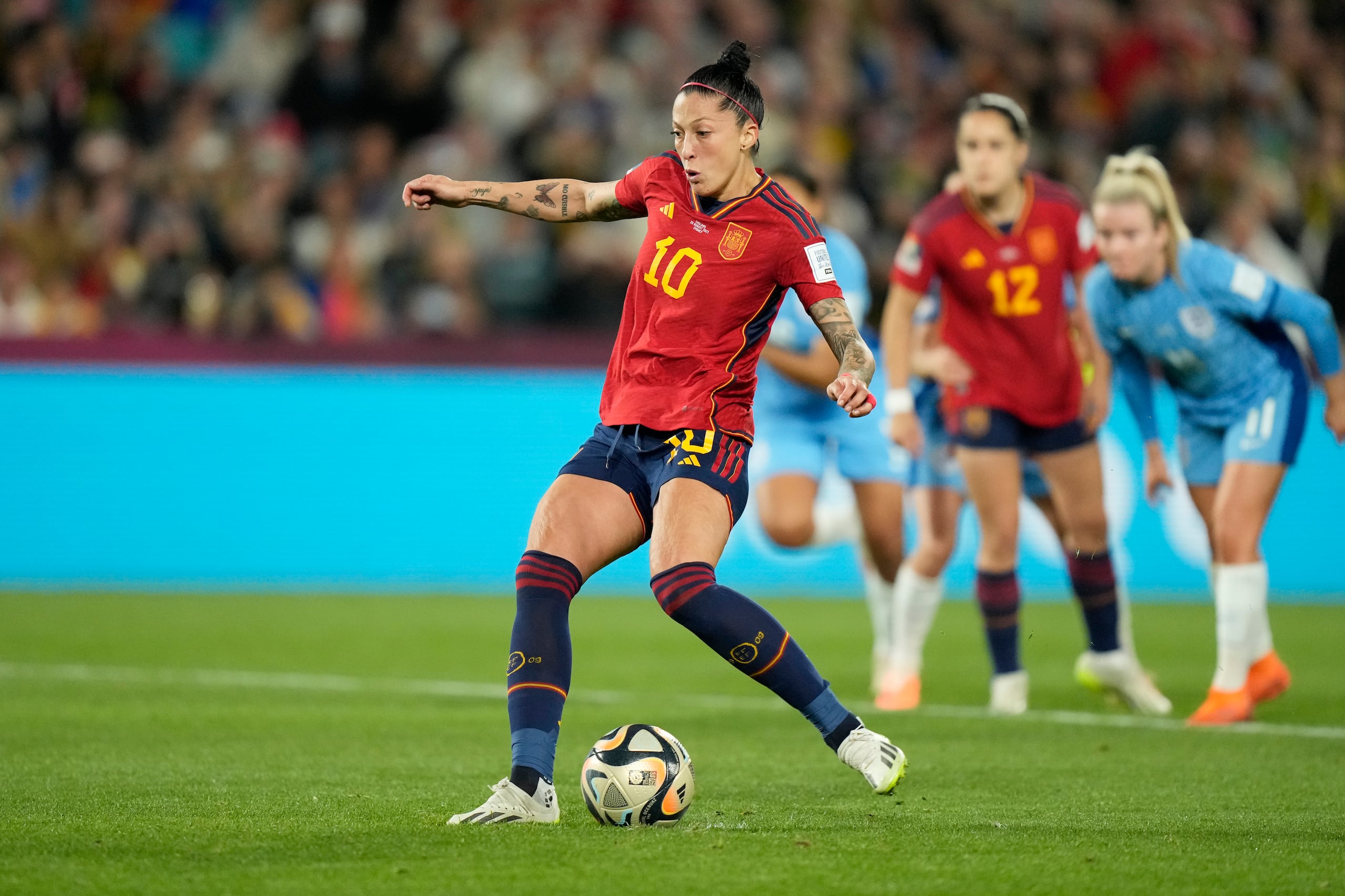 Jenny Hermoso fue la jugadora besada en contra de su voluntad por el ahora expresidente de la Federación Española de Fútbol durante la ceremonia del campeonato mundial de la FIFA.