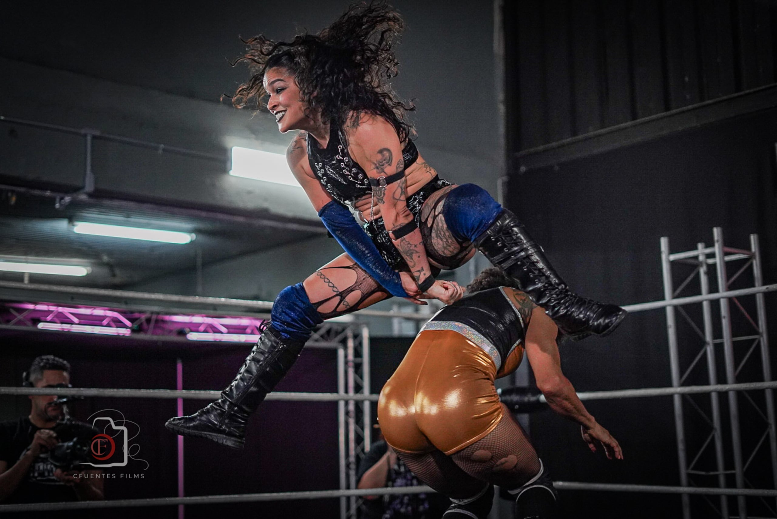 La luchadora “Queen of Chaos” Gema quiere llevar la lucha libre boricua femenina a la WWE. Suministrada por Cristina Fuentes.