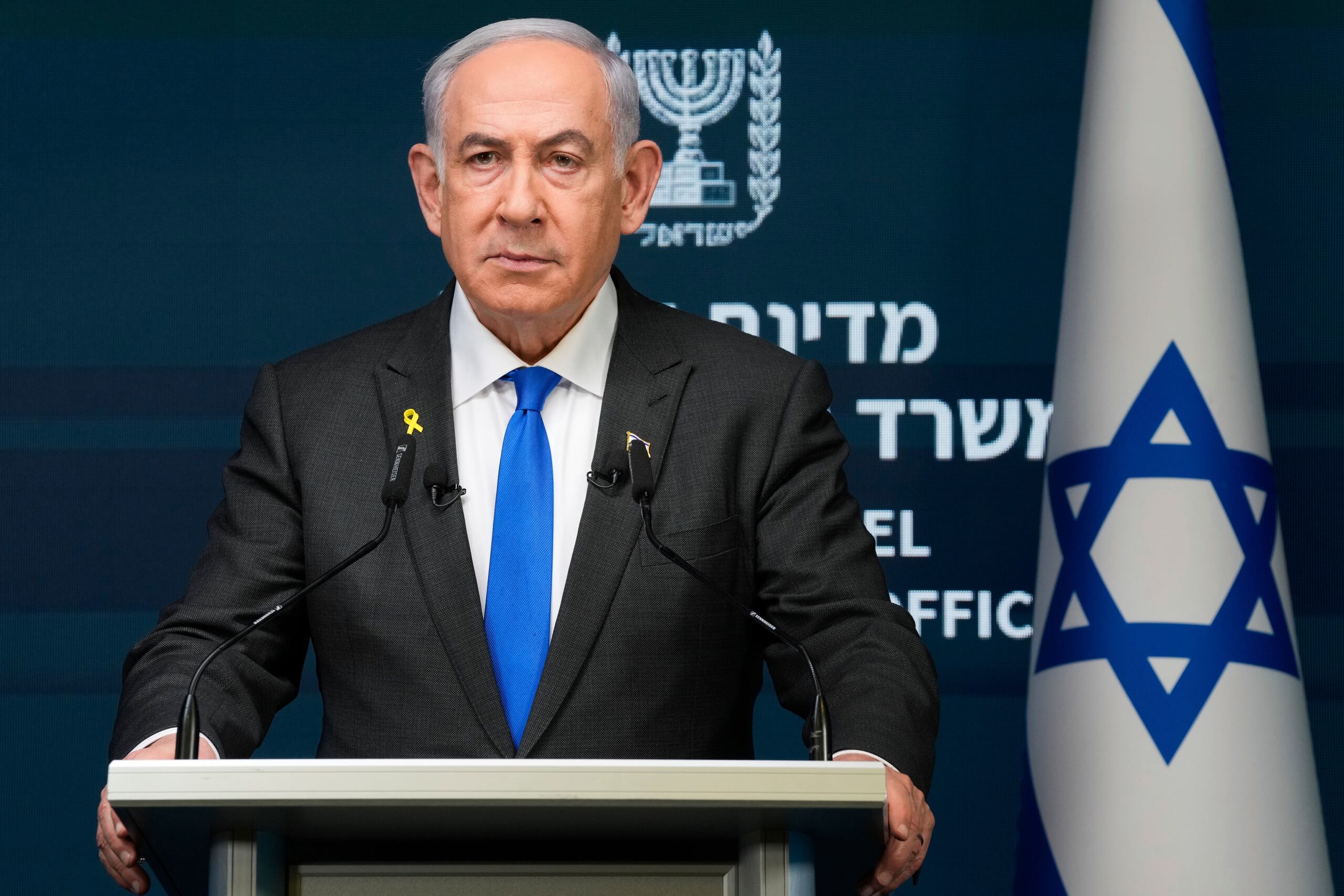 El primer ministro israelí Benjamin Netanyahu (AP Foto/Ohad Zwigenberg, Pool)