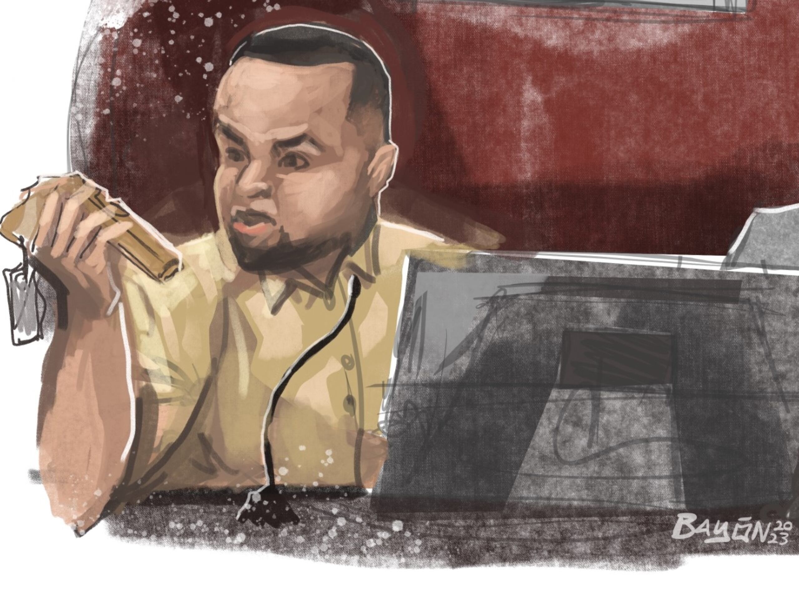 Ilustración del testimonio de Luis Cádiz Martínez, coacusado por la muerte de Keishla Rodríguez Ortiz.